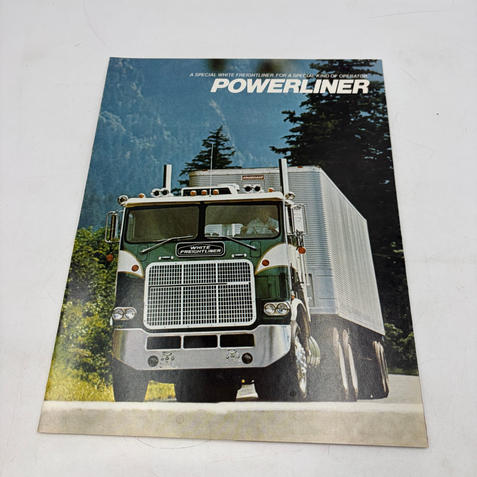 Vintage 1975 WHITE FREIGHTLINER "POWERLINER" Truck Dealer Sales Brochure