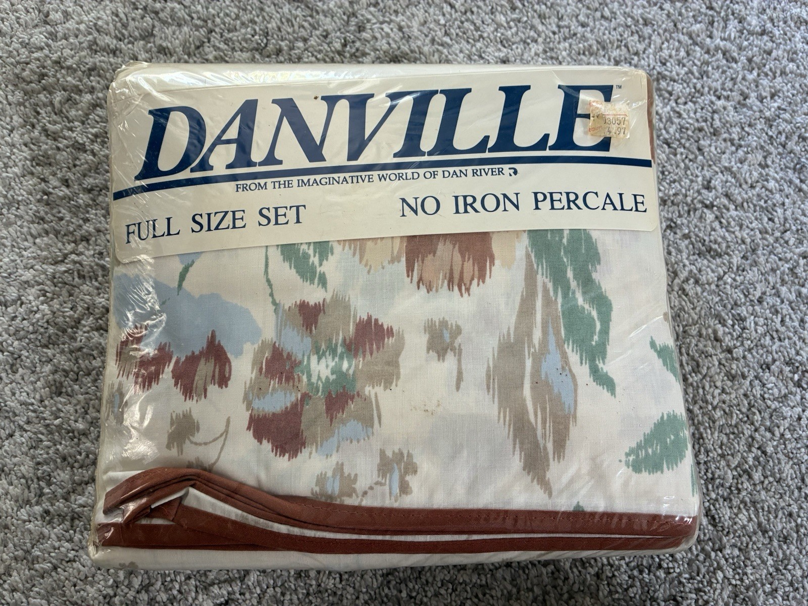 Vtg New Danville 4 Piece Full Double Sheet Set Sealed 80s Floral pattern Earthy Vtg New Danville 4 Piece Full Double Sheet Set Sealed 80s Floral pattern Earthy