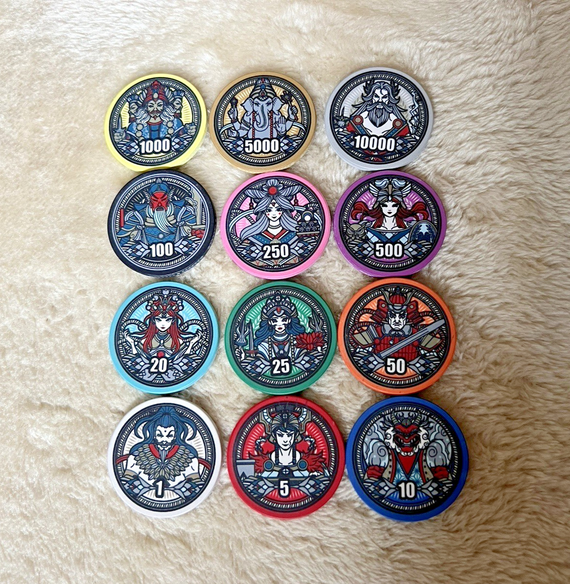 Sacred Legends Playing Cards: Seishin no Densetsu 12 Poker Chips by HypieLab