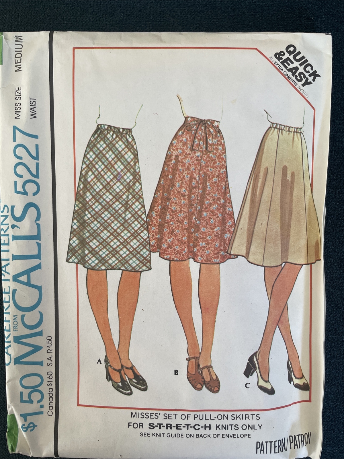 McCall 5227 NEW 6 Gore Skirt EASY Size Medium McCall 5227 NEW 6 Gore Skirt EASY Size Medium