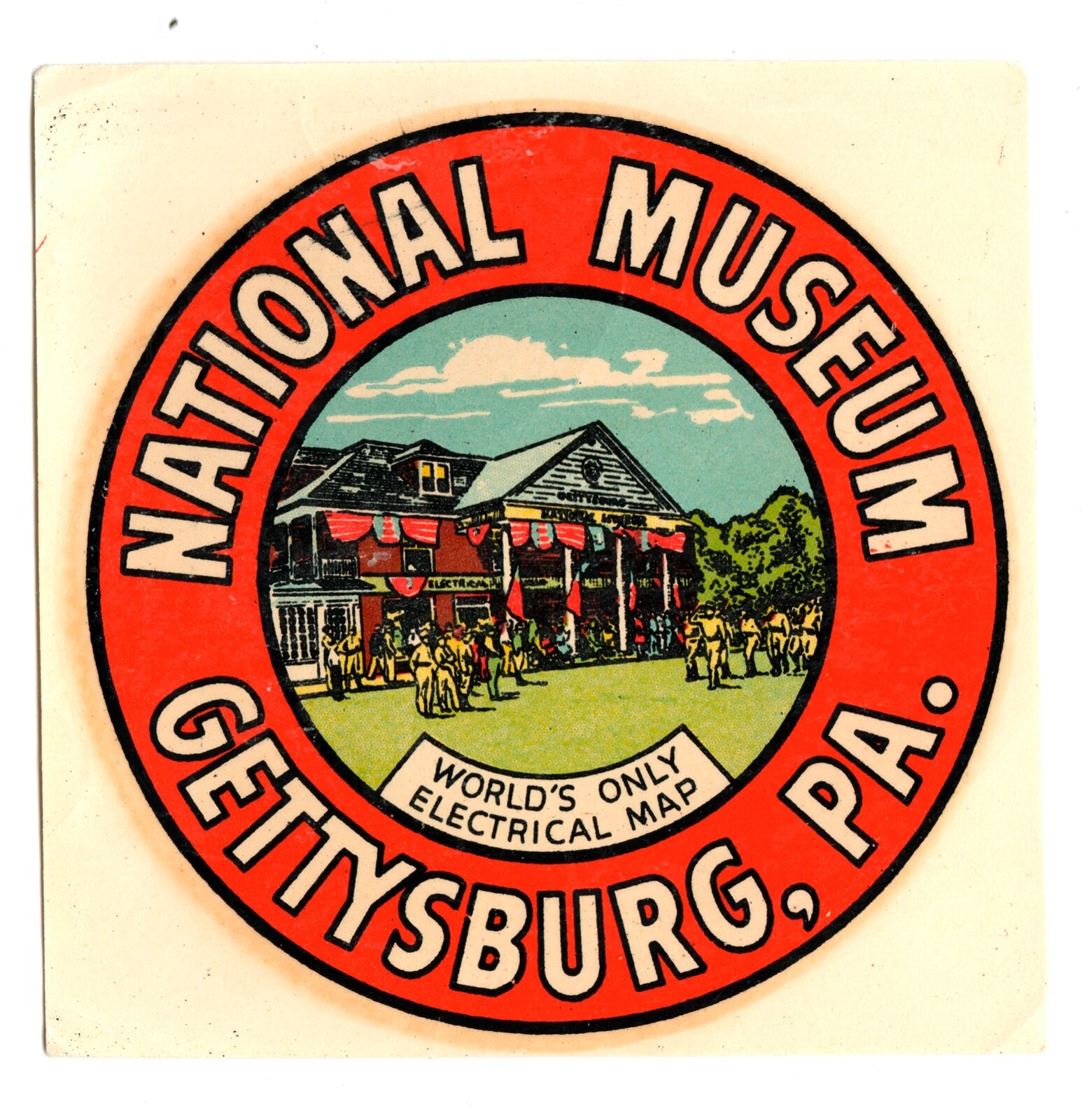 Vintage 1950's-60's National Museum Gettysburg PA Luggage/Auto Decal Sticker NOS Vintage 1950's-60's National Museum Gettysburg PA Luggage/Auto Decal Sticker NOS