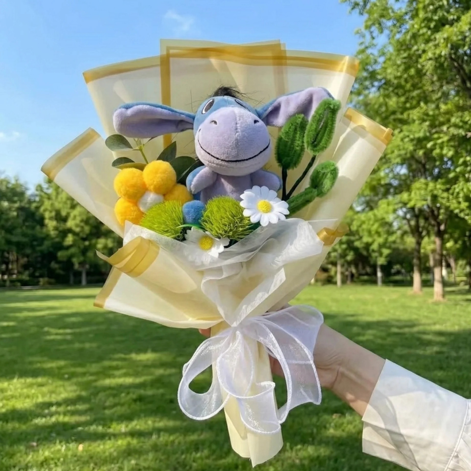 Eeyore Plush Flower Bouquet Artificial Flowers Birthday Gift Cute Disney Gift Eeyore Plush Flower Bouquet Artificial Flowers Birthday Gift Cute Disney Gift