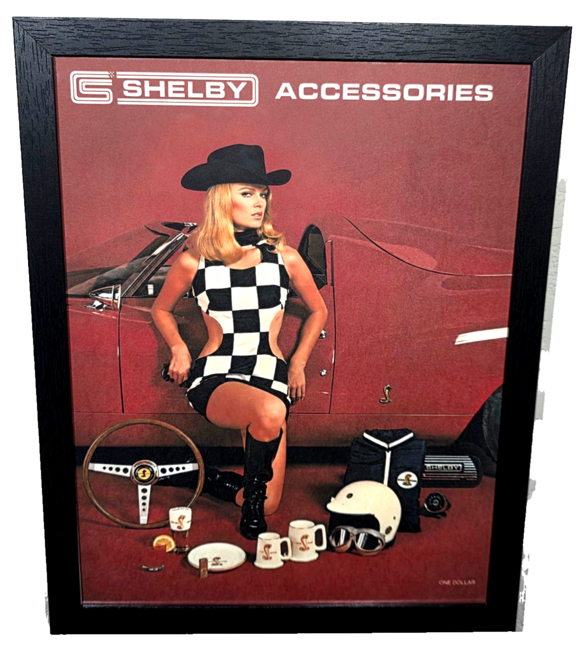 Framed Shelby Accessories Ad reproduction print - 8.5x11 Framed Shelby Accessories Ad reproduction print - 8.5x11