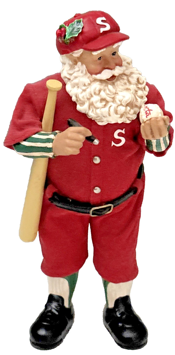 VTG Clothtique Possible Dreams Santa Autograph For a Fan Baseball Figurine 1996