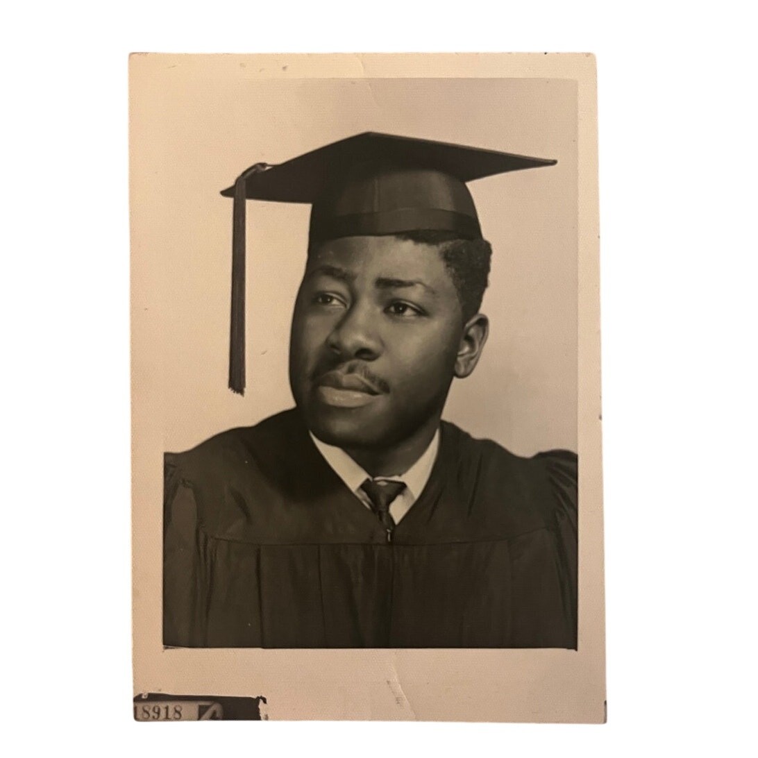 1965 Vintage Photo African American Graduation Portrait DeWitt Clinton HS NYC