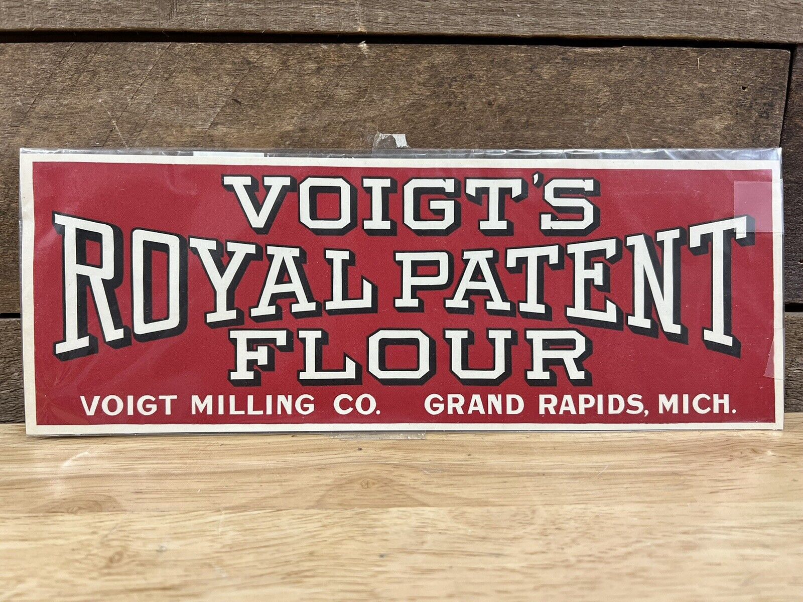 Vintage 1930’s VOIGHT\'S Royal Patent Flour Paper Window Sign