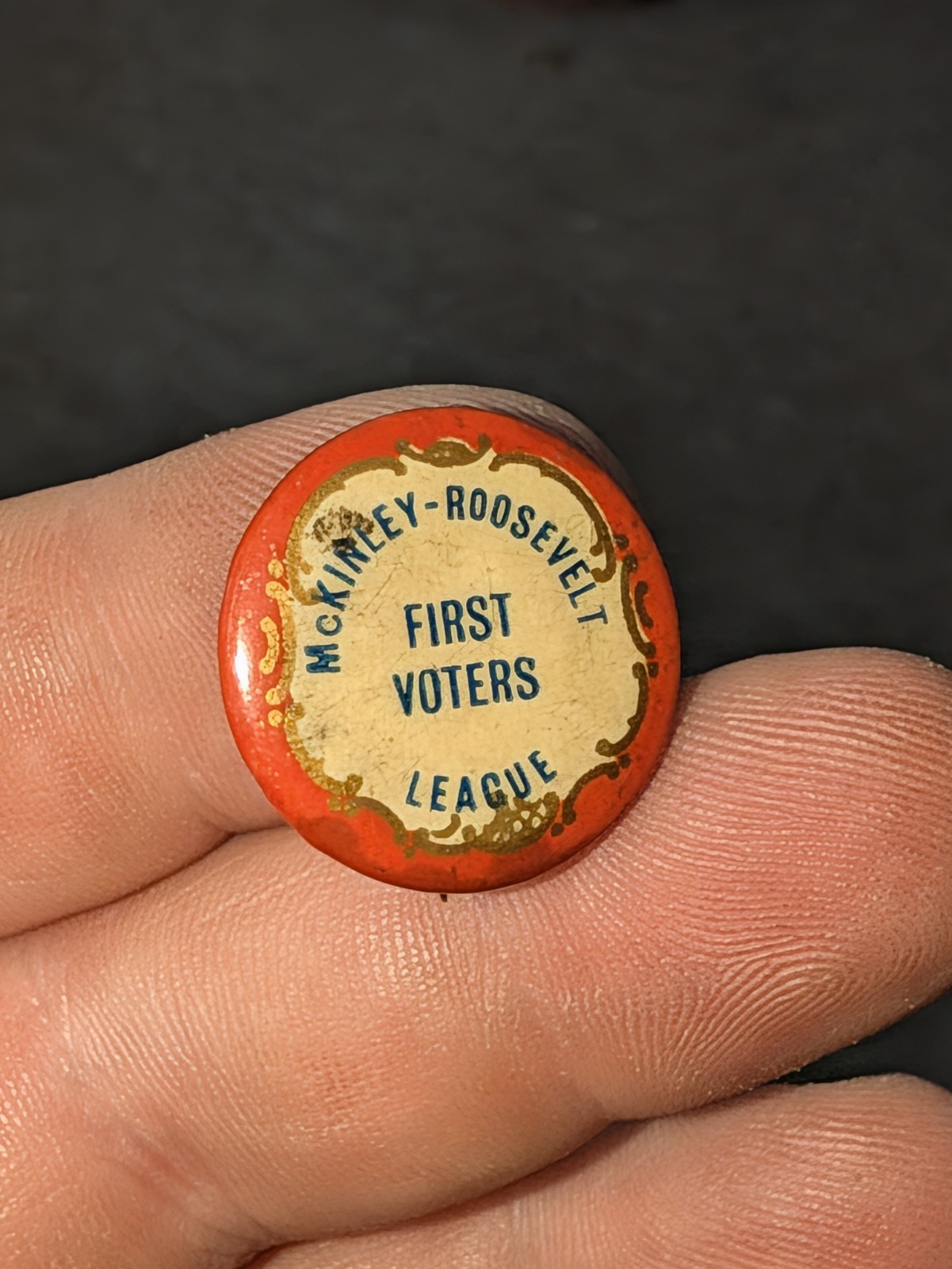 William McKinley & Theodore Roosevelt Election Pinback First Voters League William McKinley & Theodore Roosevelt Election Pinback First Voters League