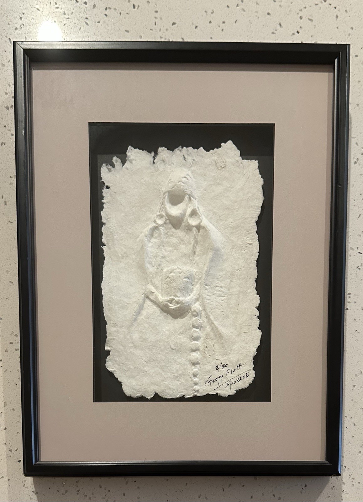 Vintage George Flett Spokane Tribe Native Plaster Relief Art Signed 8/30 HTF Vintage George Flett Spokane Tribe Native Plaster Relief Art Signed 8/30 HTF