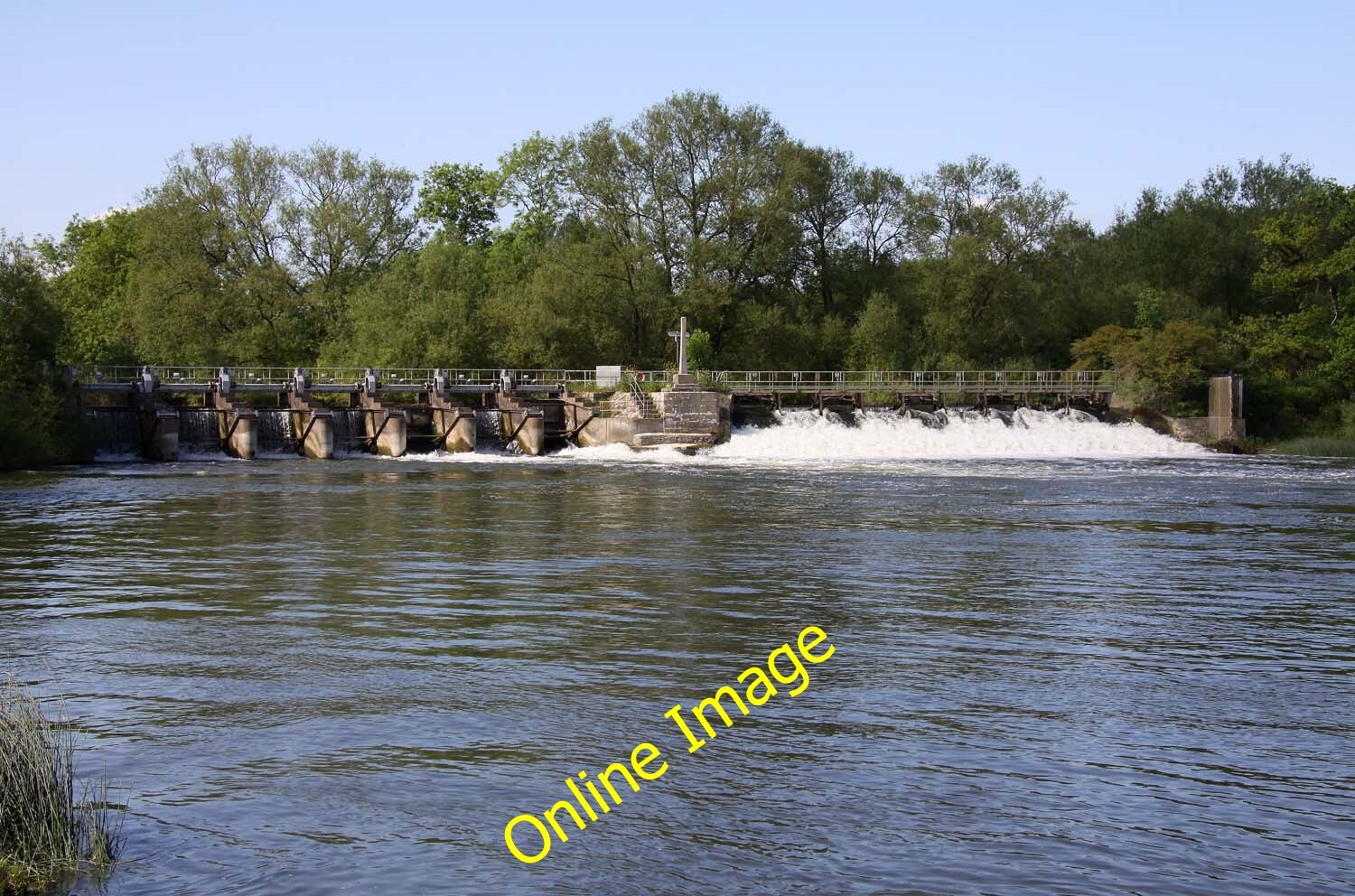 Photo 6x4 Sandford Lasher Little London\/SP5201 The weir drops into Sandf c2012