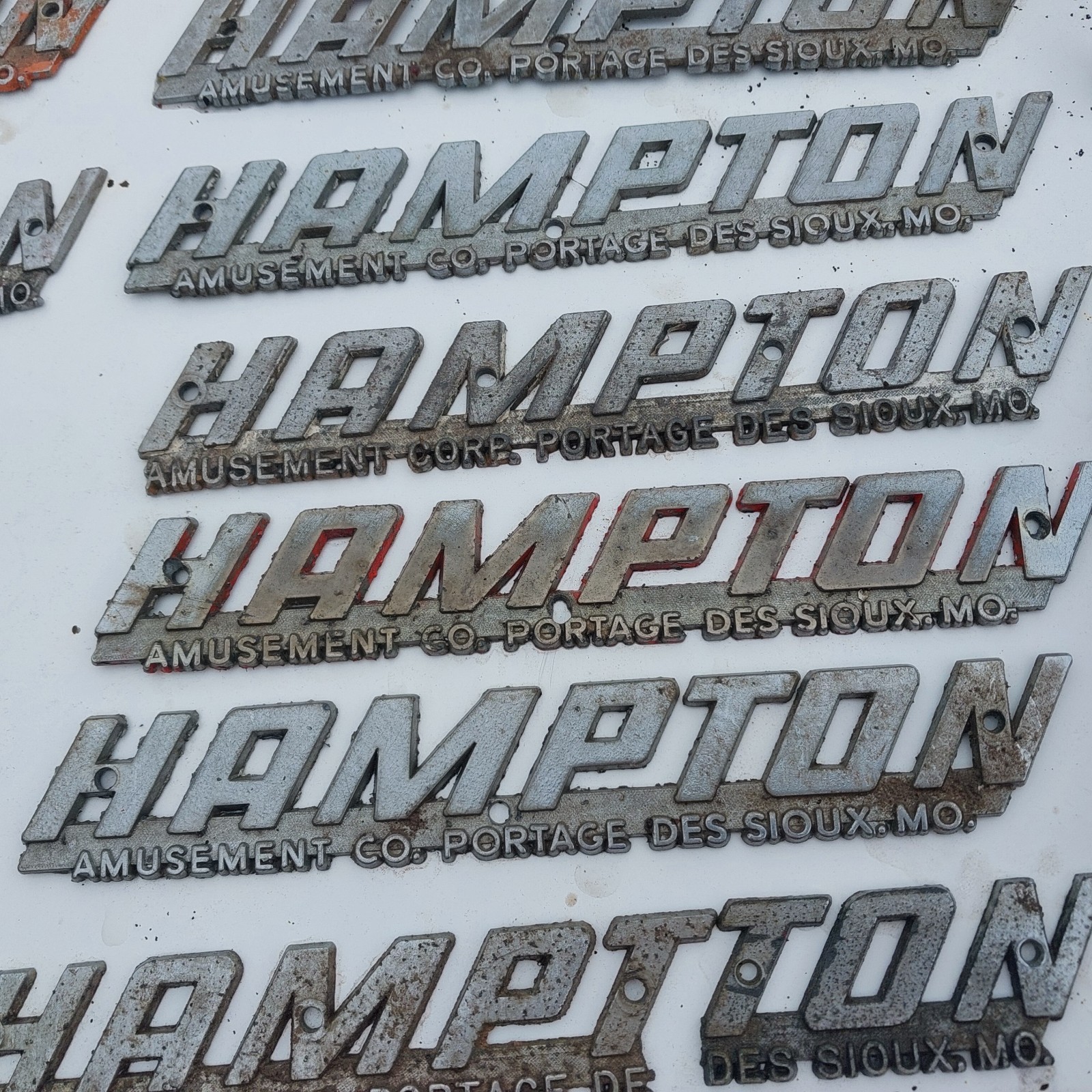 Vtg 1950s Hampton Amusement Co. Portage Des Sioux, Mo Orig ID Tag Badge~Cast Al Vtg 1950s Hampton Amusement Co. Portage Des Sioux, Mo Orig ID Tag Badge~Cast Al