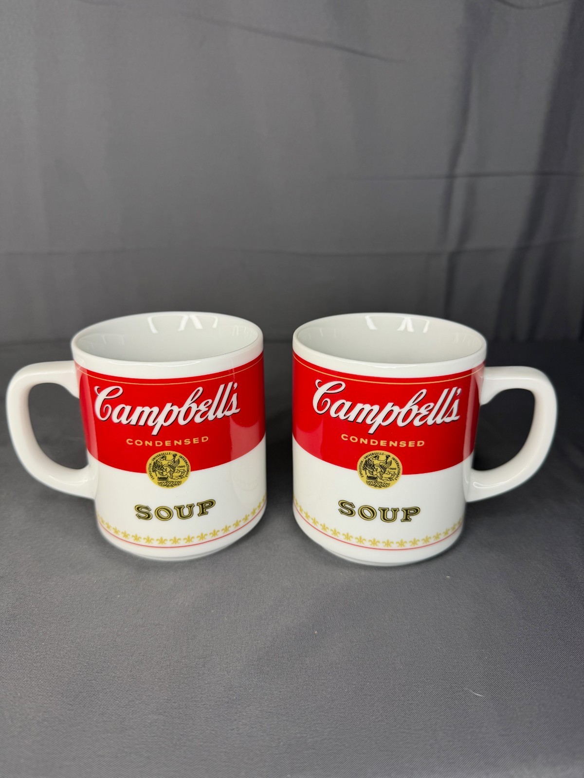 Genuine Campbell Soup Mugs by Corning Glass - 1980's Vintage - Set of 2 Mugs Genuine Campbell Soup Mugs by Corning Glass - 1980's Vintage - Set of 2 Mugs