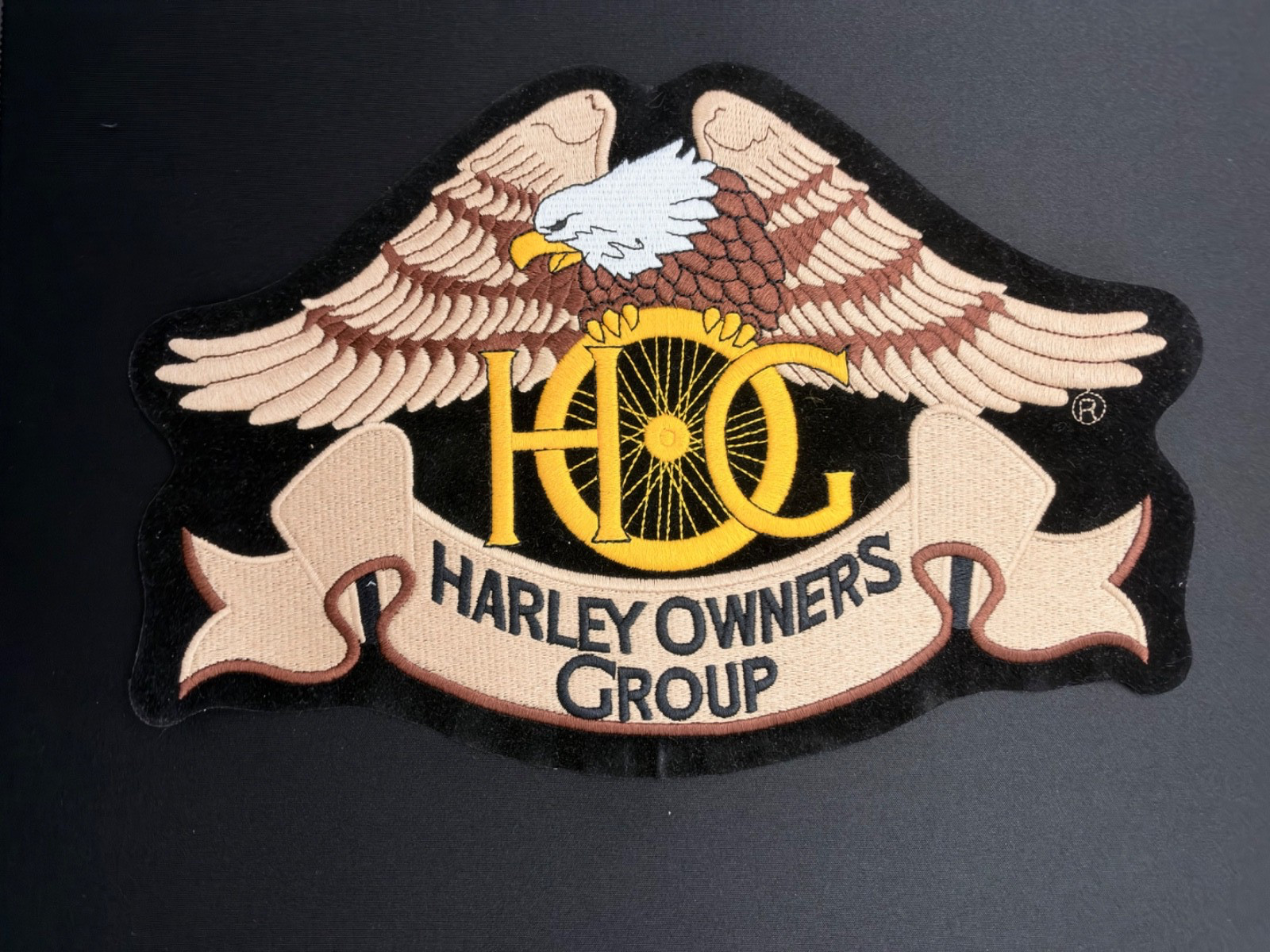 Vintage Harley Owners Group HOG Eagle Back Patch Harley Davidson Motorcycle