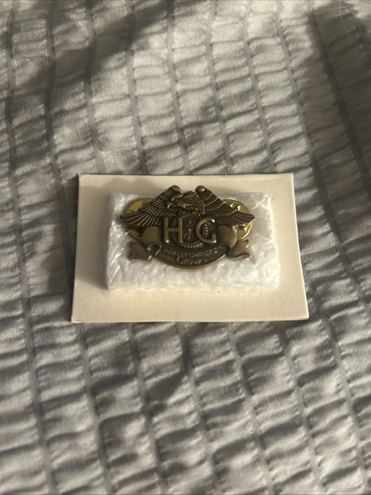 Vintage 1983 HOG Harley Owners Group Brass Eagle Pin - Harley Davidson - New