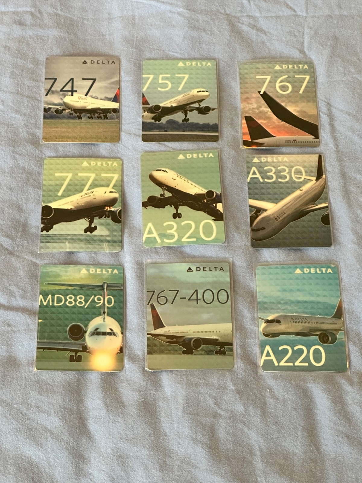 RARE Delta Air Lines 2016 Trading Cards Set of 9 LIMITED EDITION MINT CONDITION RARE Delta Air Lines 2016 Trading Cards Set of 9 LIMITED EDITION MINT CONDITION