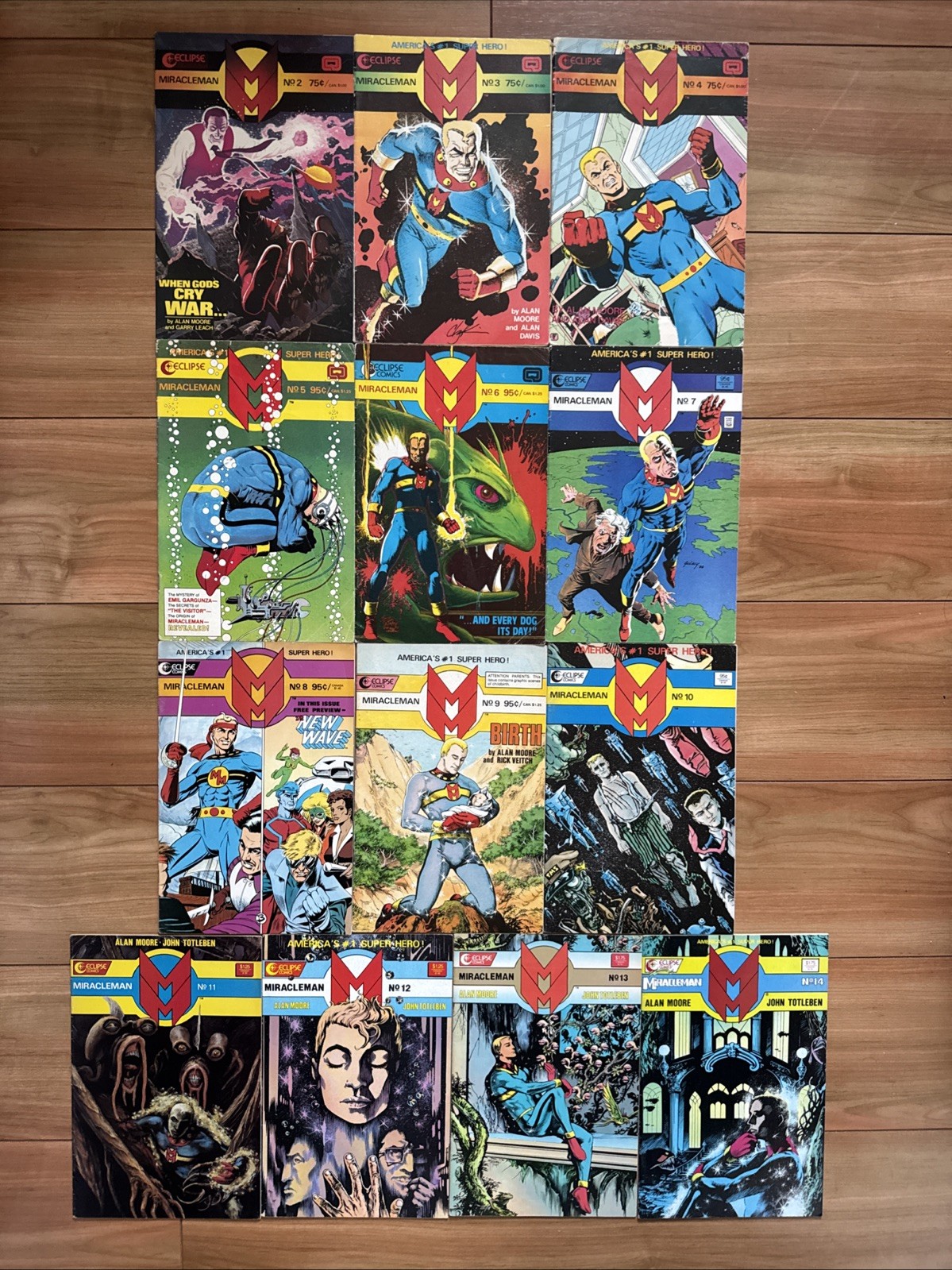 Miracleman #2 3 4 5 6 7 8 9 10 11 12 13 14 **Lot of 13** Eclipse Comics 1985 Miracleman #2 3 4 5 6 7 8 9 10 11 12 13 14 **Lot of 13** Eclipse Comics 1985