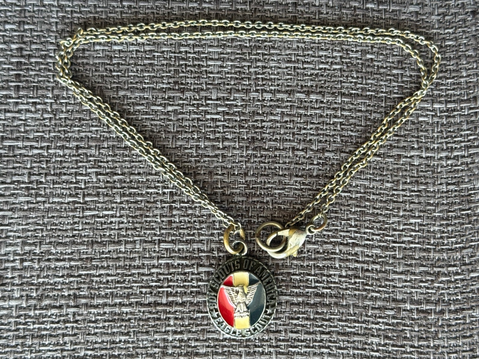 Official BSA Eagle Scout Pendant, Silver Necklace, 18" Chain, Discontinued Official BSA Eagle Scout Pendant, Silver Necklace, 18" Chain, Discontinued