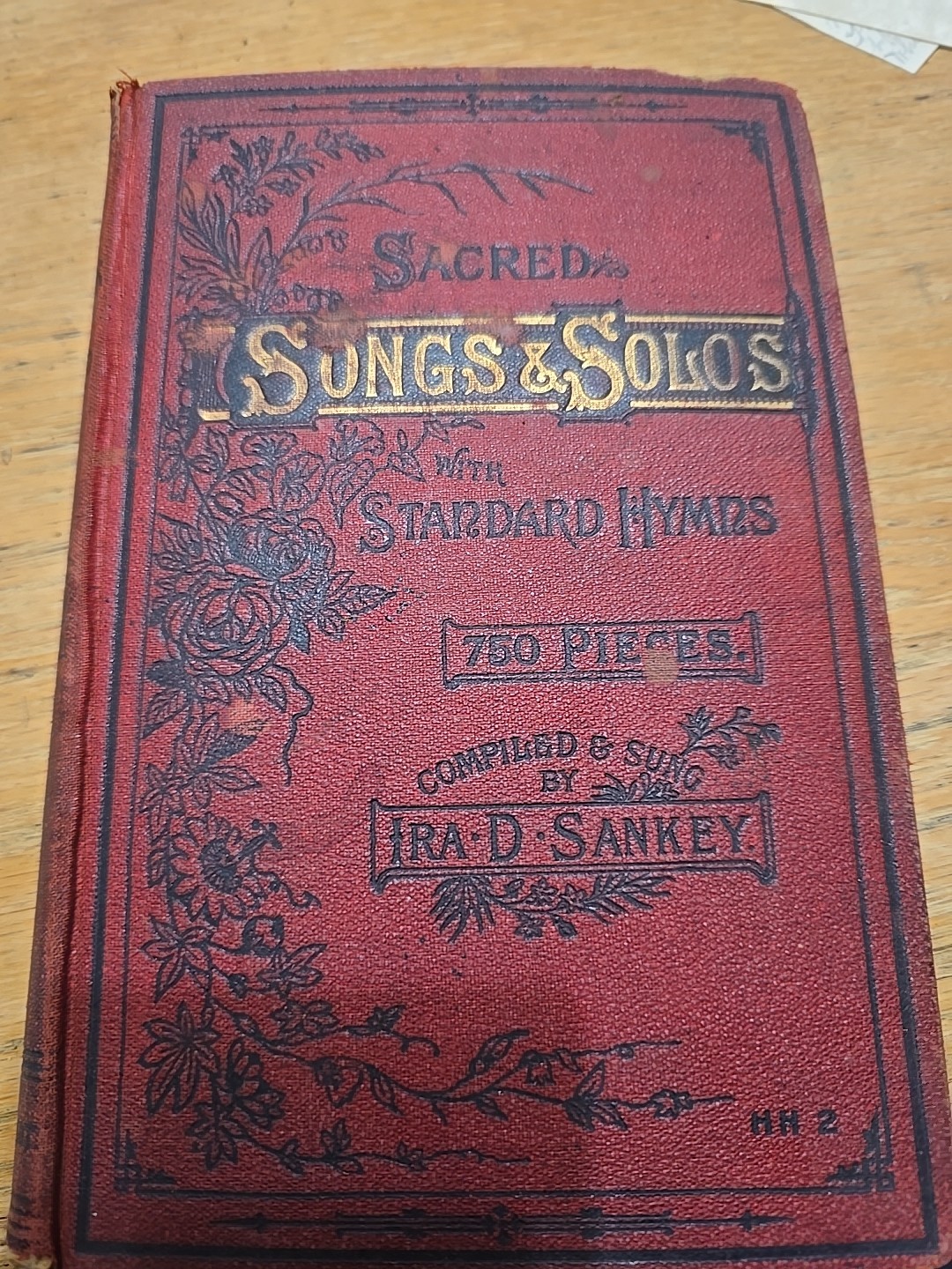Sacred Songs and Solos 750 pieces  Ira D Sankey Antique HH2. Rare Red Hardcover 