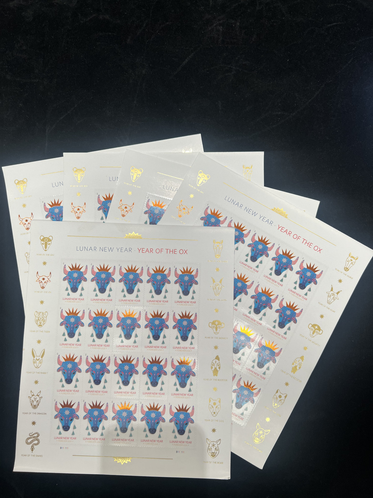 #5556 Lunar New Year Ox 2021 Forever 5 Panes 100pcs VF MNH #5556 Lunar New Year Ox 2021 Forever 5 Panes 100pcs VF MNH