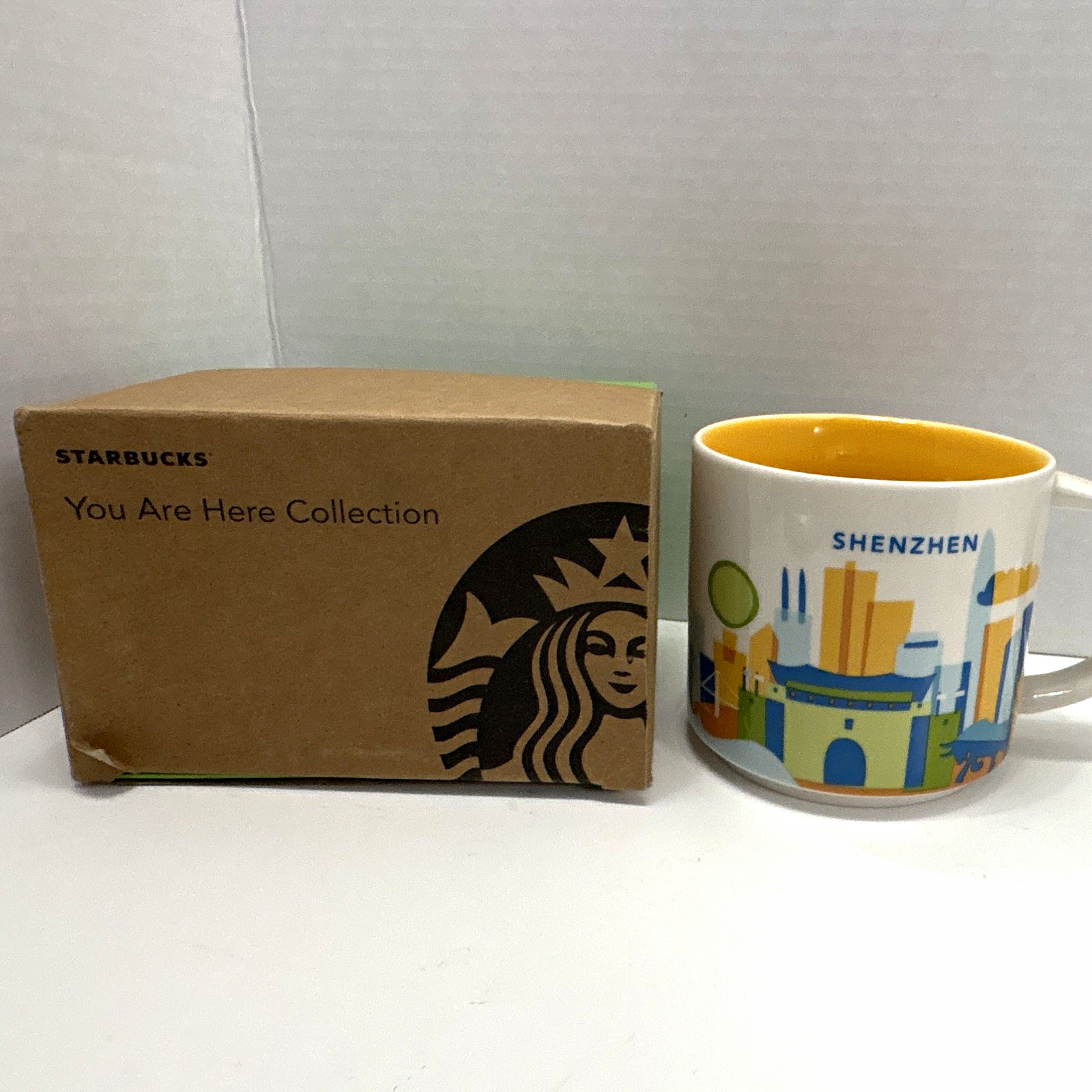 Starbucks You Are Here Collection Shenzhen Coffee & Tea Mug White Multicolor Box Starbucks You Are Here Collection Shenzhen Coffee & Tea Mug White Multicolor Box
