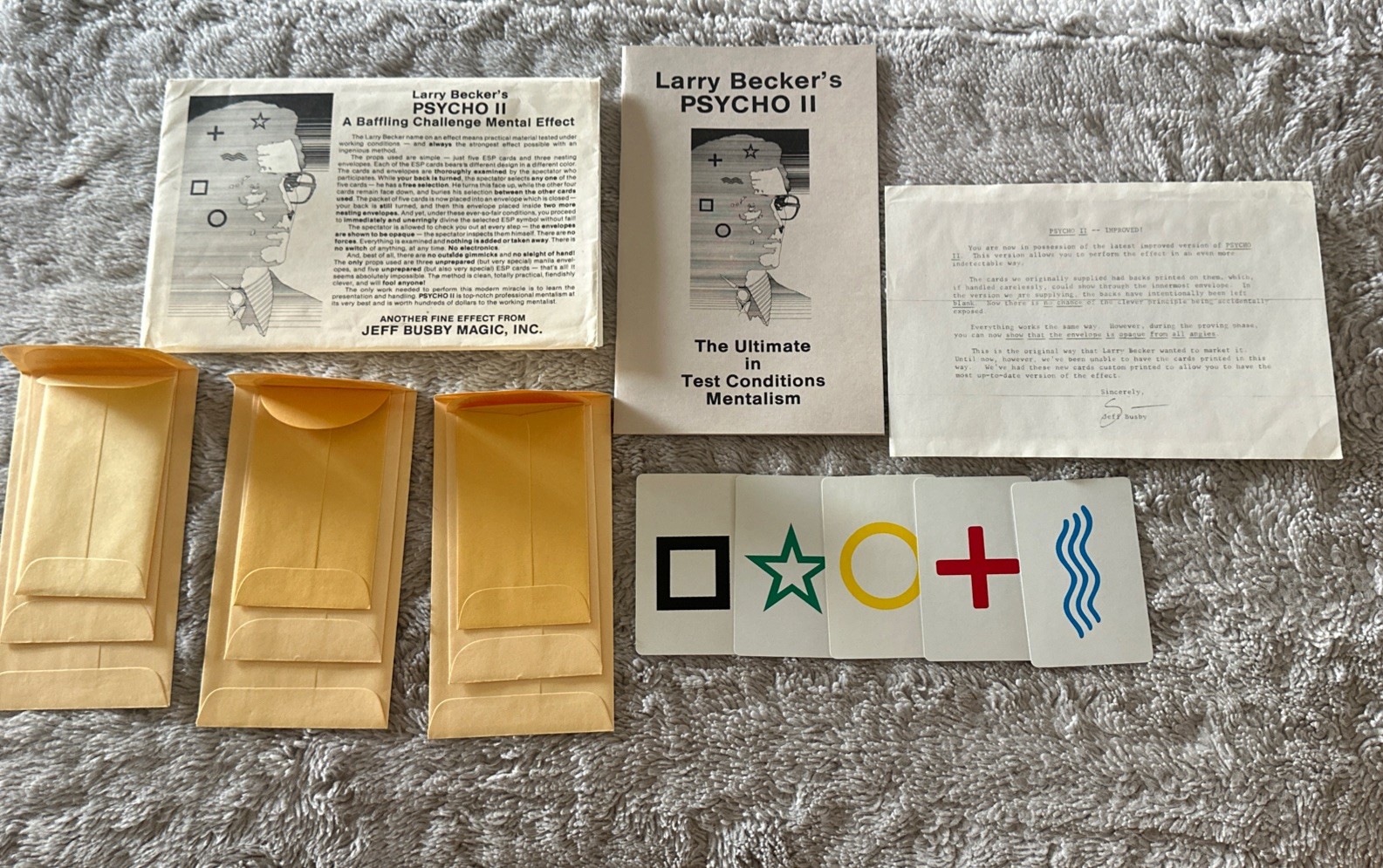 VINTAGE Larry Becker PSYCHO II Mentalism Magic Trick COMPLETE Jeff Busby Letter