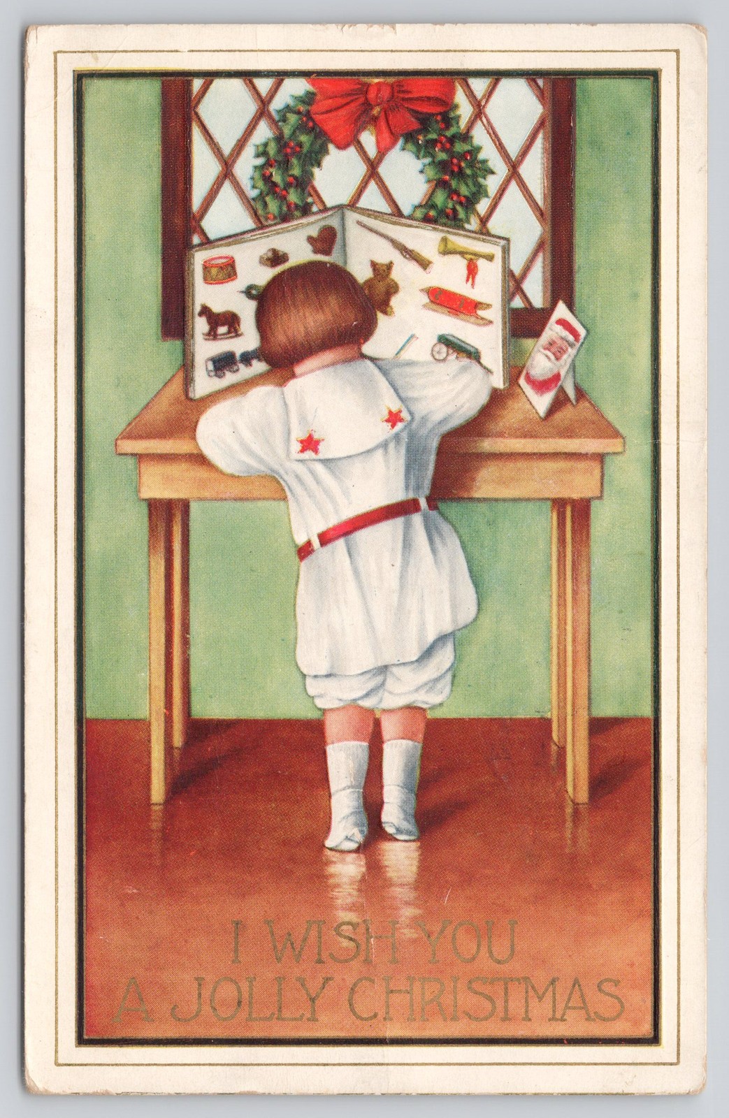 Antique Christmas Postcard Child Toy Catalog Santa c1912 Divided Back