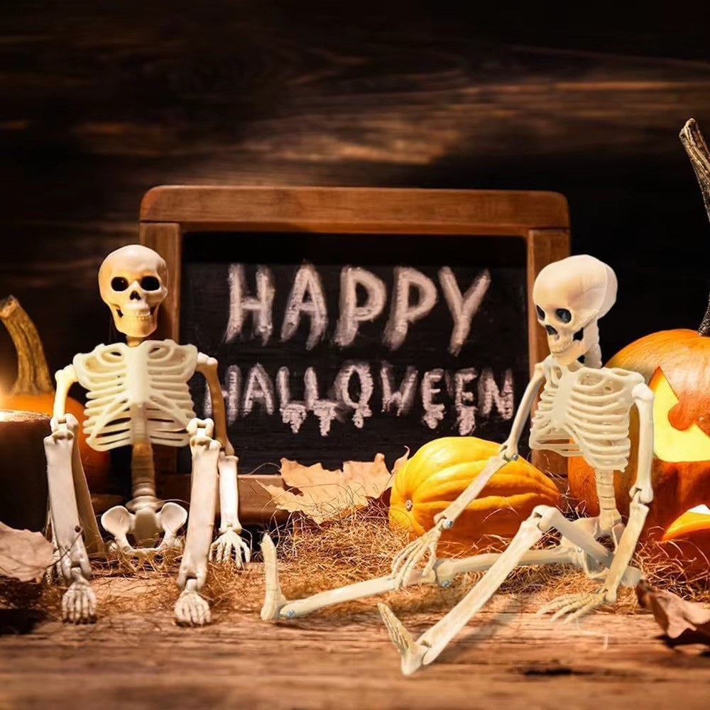 Posable Human Life-Size Halloween Skeleton Decoration Posable Human Life-Size Halloween Skeleton Decoration