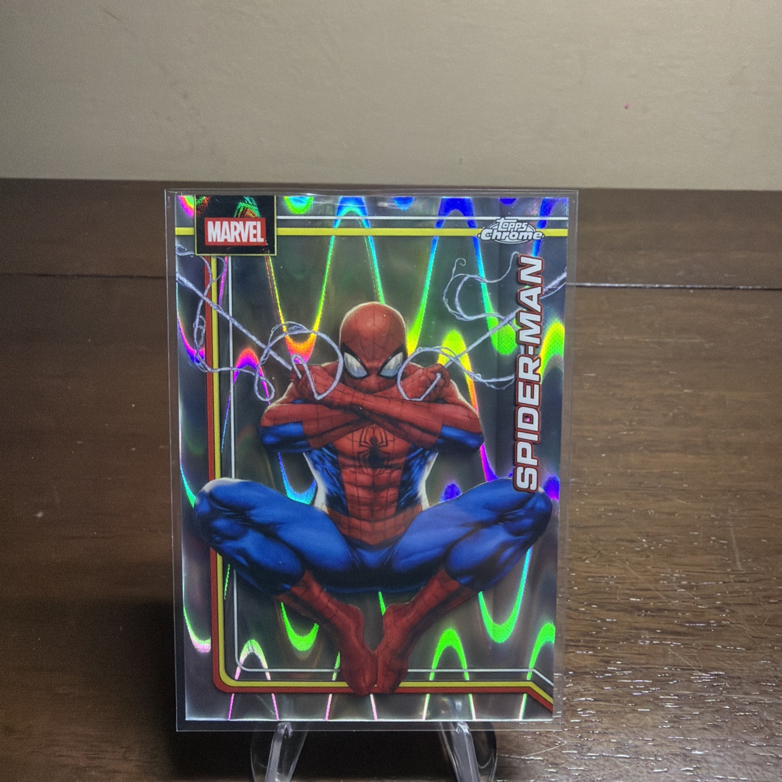 2026 Topps Chrome Marvel Spider-Man SSP Ultra Rare Wave Refractor #163 NM+ 2026 Topps Chrome Marvel Spider-Man SSP Ultra Rare Wave Refractor #163 NM+