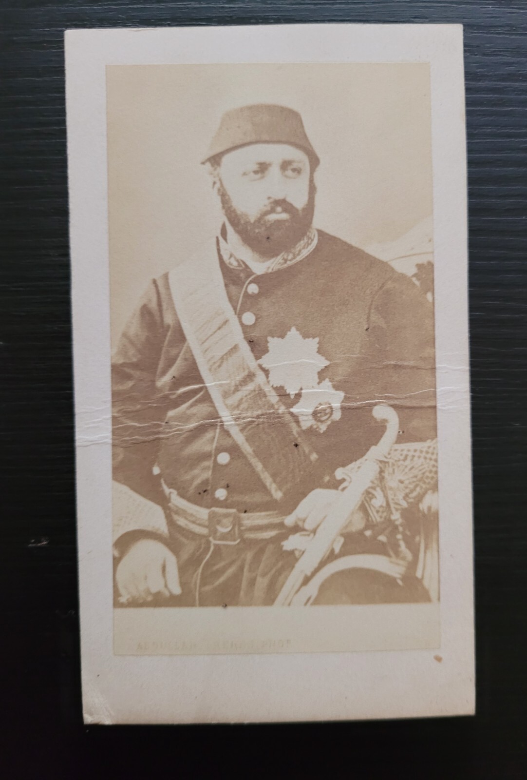 Original Vintage CDV Photo of Turkey's Sultan Abdul Aziz in Fair Condition Original Vintage CDV Photo of Turkey's Sultan Abdul Aziz in Fair Condition