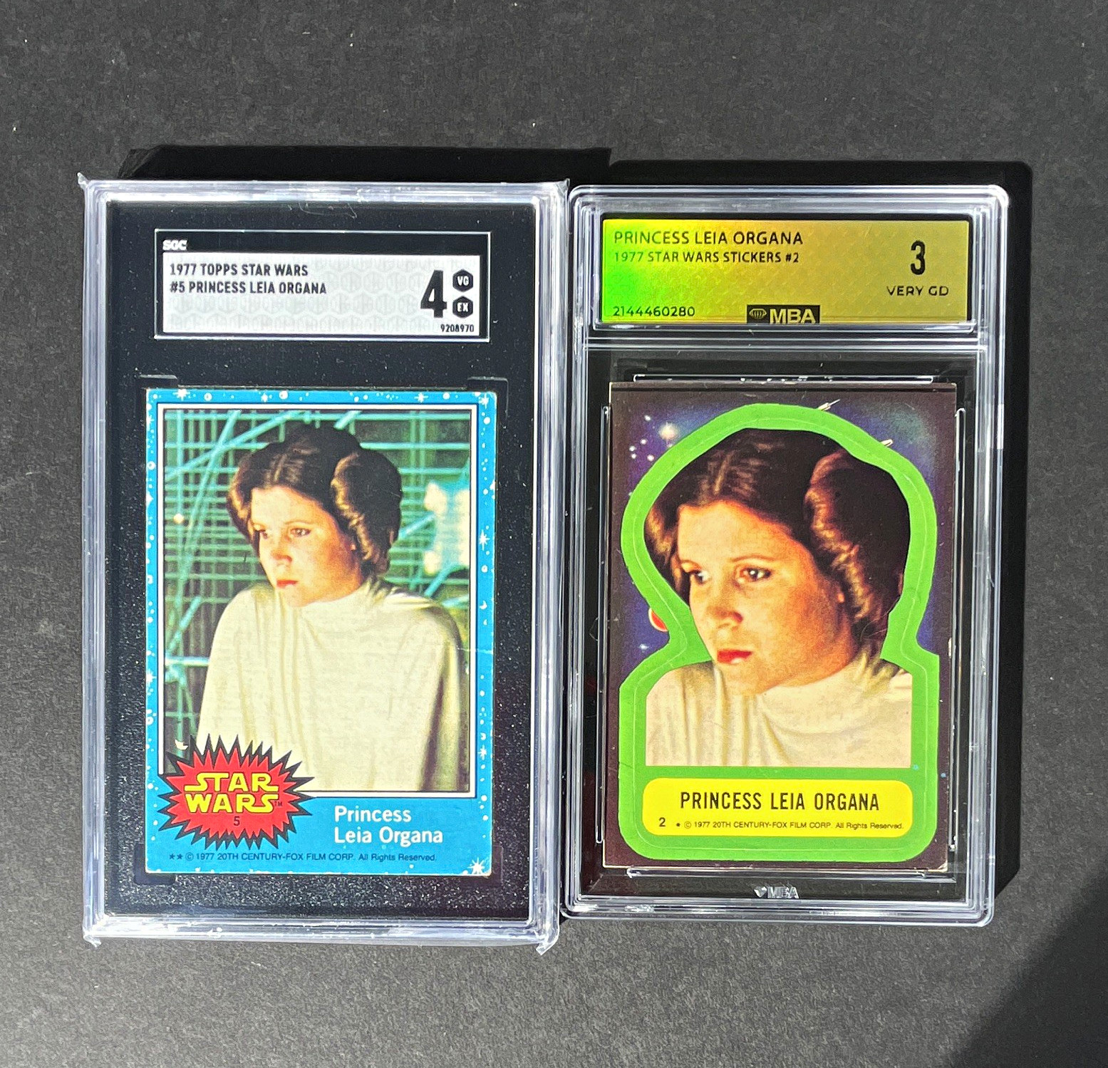 1977 Topps Star Wars Non-Sport Trading Card Lot of 2 Leia Carrie Fisher #5 #2 1977 Topps Star Wars Non-Sport Trading Card Lot of 2 Leia Carrie Fisher #5 #2