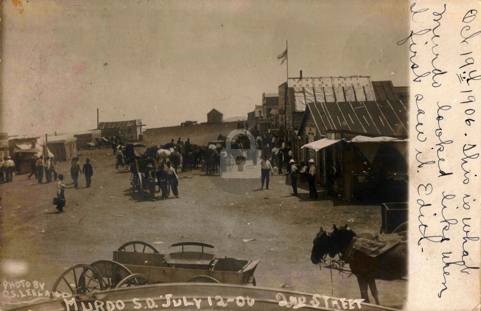 Murdo SD South Dakota 1906 View Milwaukee St. Paul RR RPPC Photo Postcard COPY Murdo SD South Dakota 1906 View Milwaukee St. Paul RR RPPC Photo Postcard COPY