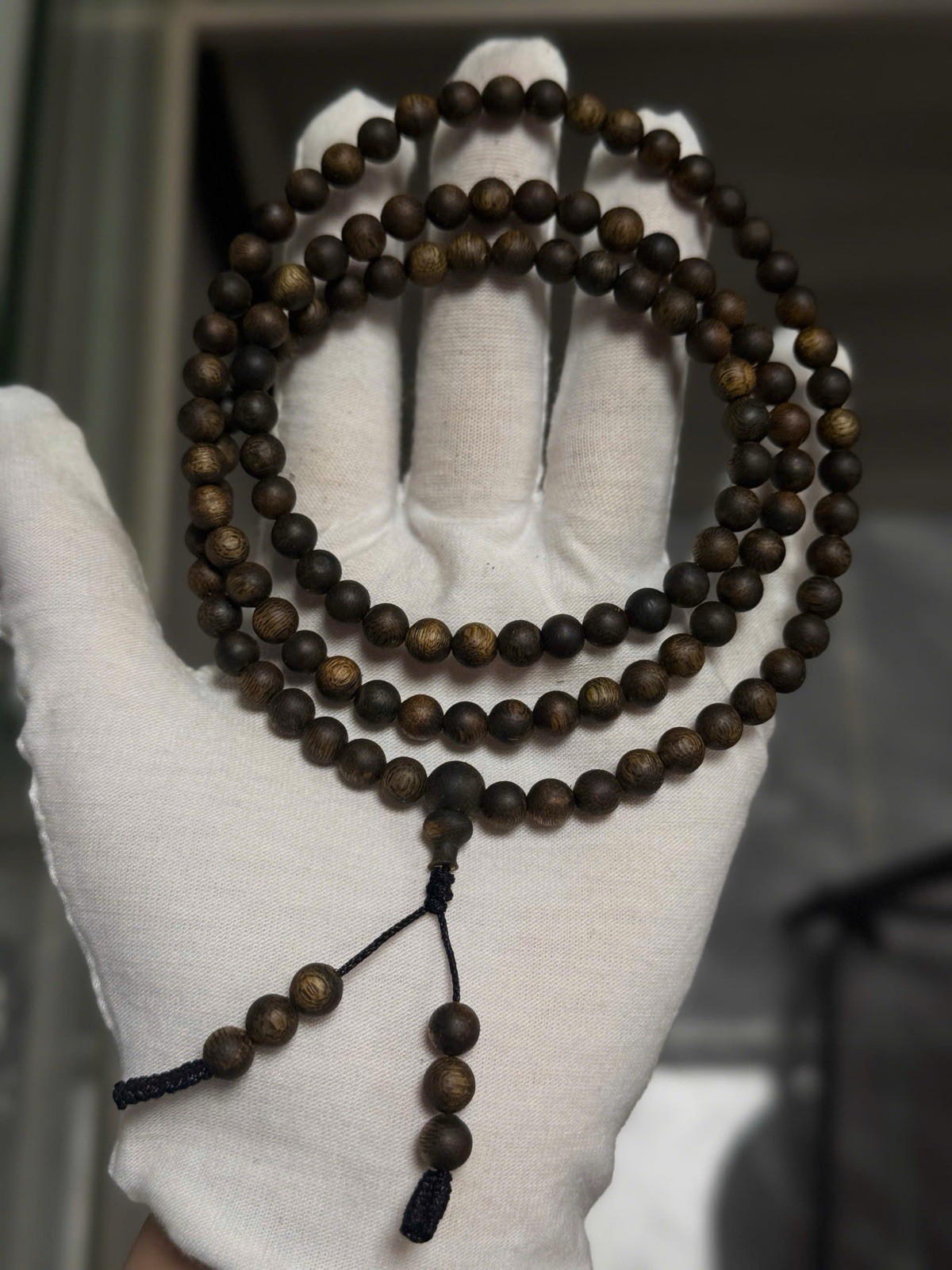 Natural Agarwood Bracelet 108 Beads, 5mm Mala Kynam Agarwood, Strong Scents Natural Agarwood Bracelet 108 Beads, 5mm Mala Kynam Agarwood, Strong Scents