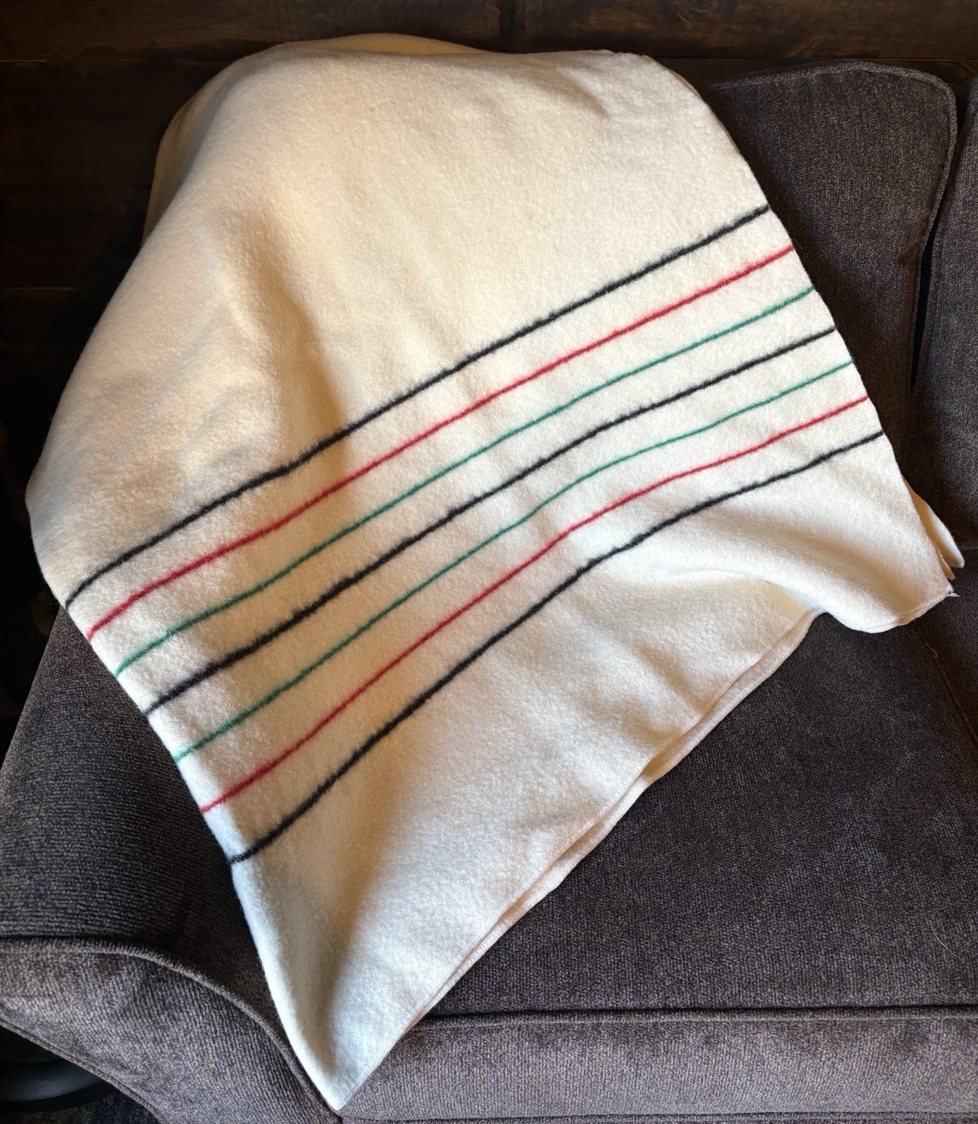 Vintage Pendleton Yellowstone Blanket - 100% Wool Made In USA
