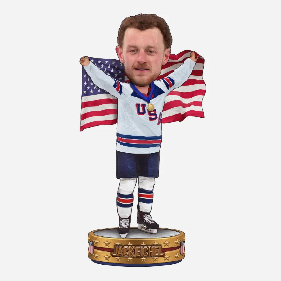 PRE-SALE Jack Eichel Team USA American Flag 8" Bobblehead - ships by 9/30/26