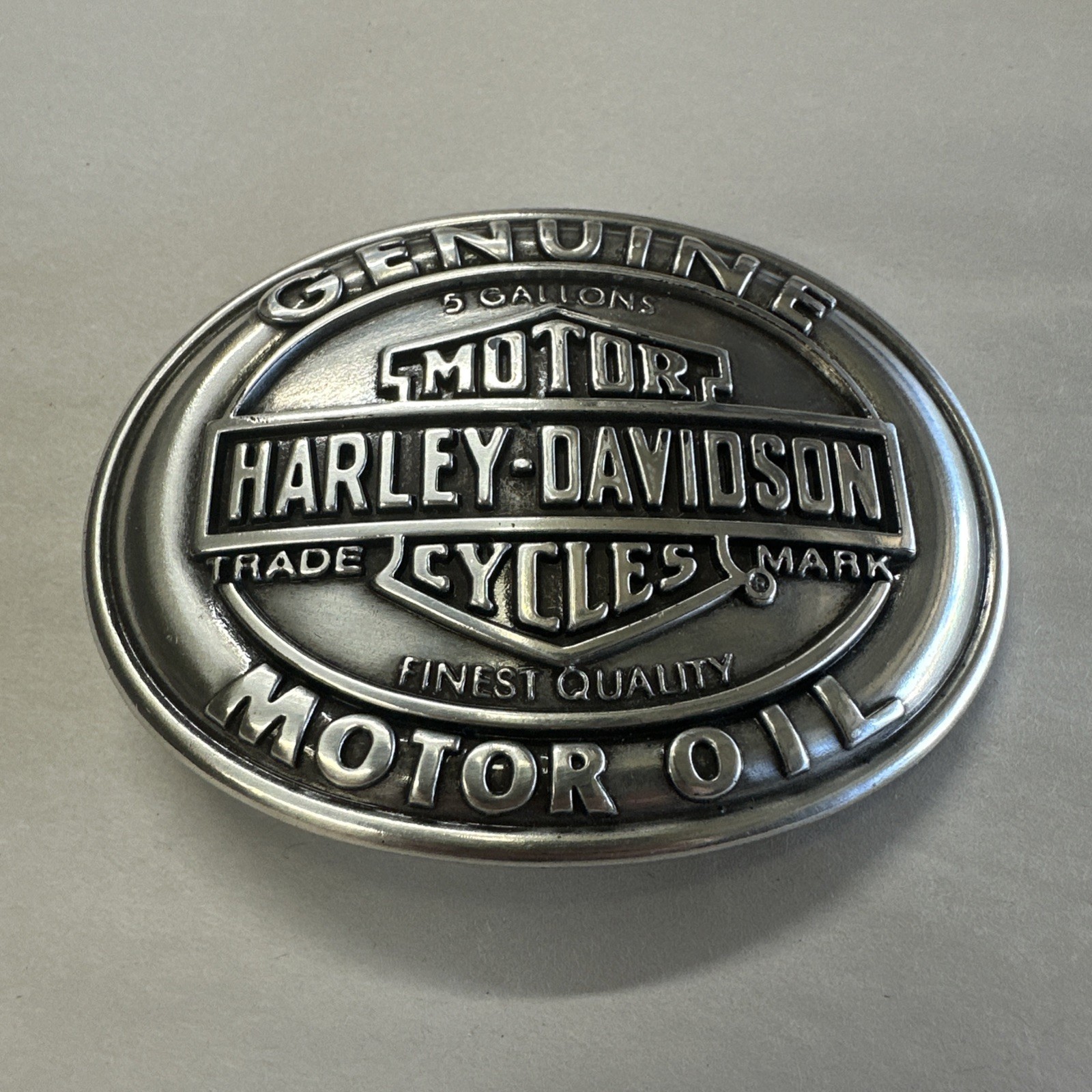 Harley Davidson Genuine Motor Oil Silver Belt Buckle 2008 Metal 99599-09VM Biker Harley Davidson Genuine Motor Oil Silver Belt Buckle 2008 Metal 99599-09VM Biker