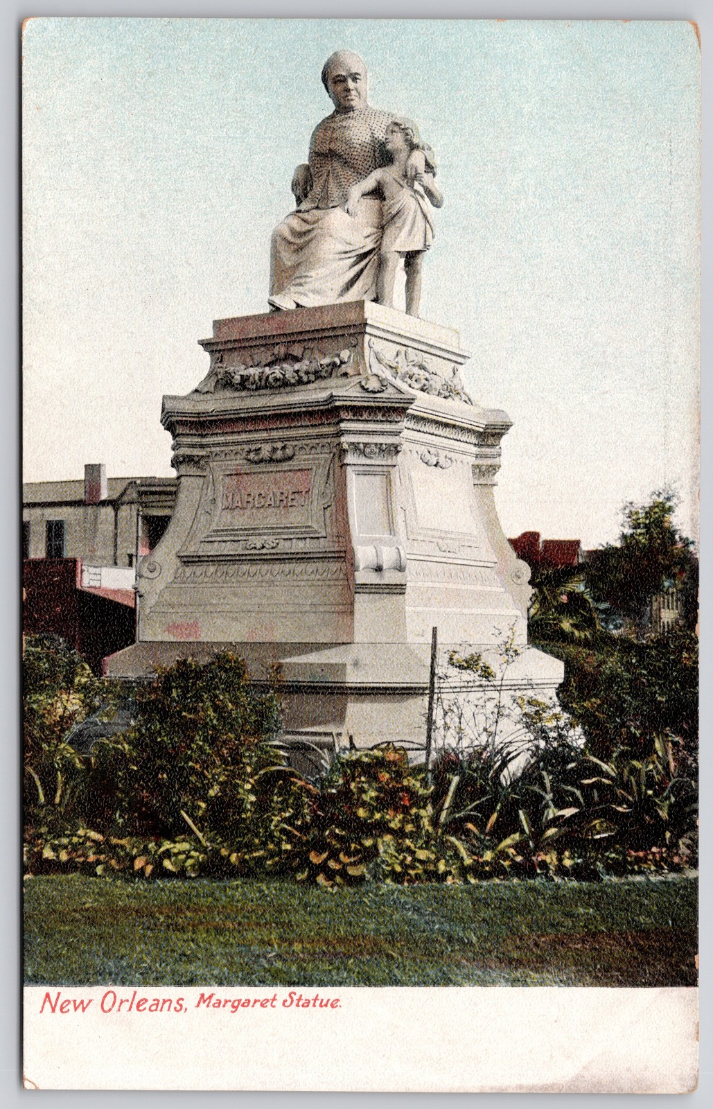 New Orleans Louisiana LA Margaret Statue H C Leighton Undivided Postcard c1900s New Orleans Louisiana LA Margaret Statue H C Leighton Undivided Postcard c1900s