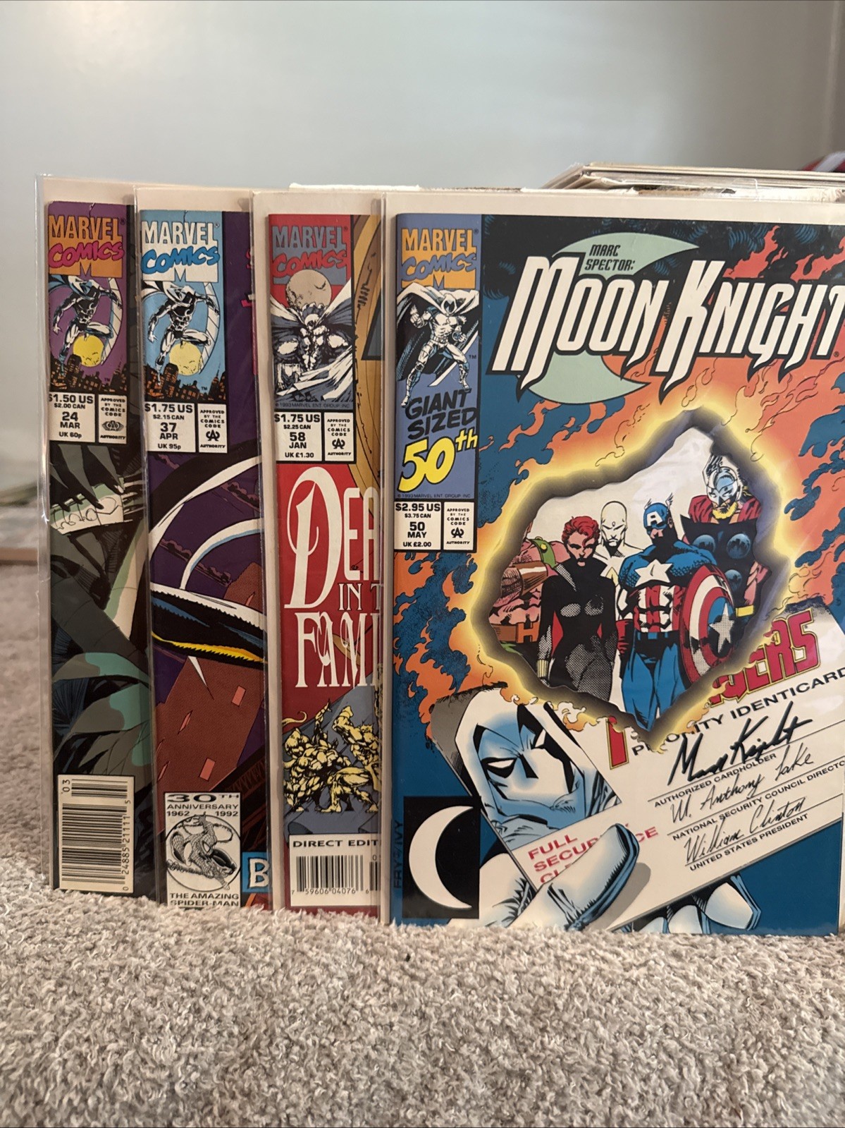 Marc Spectre:moon Kinght(4) Comic Lot Issues 24,37,50,58 Marvel