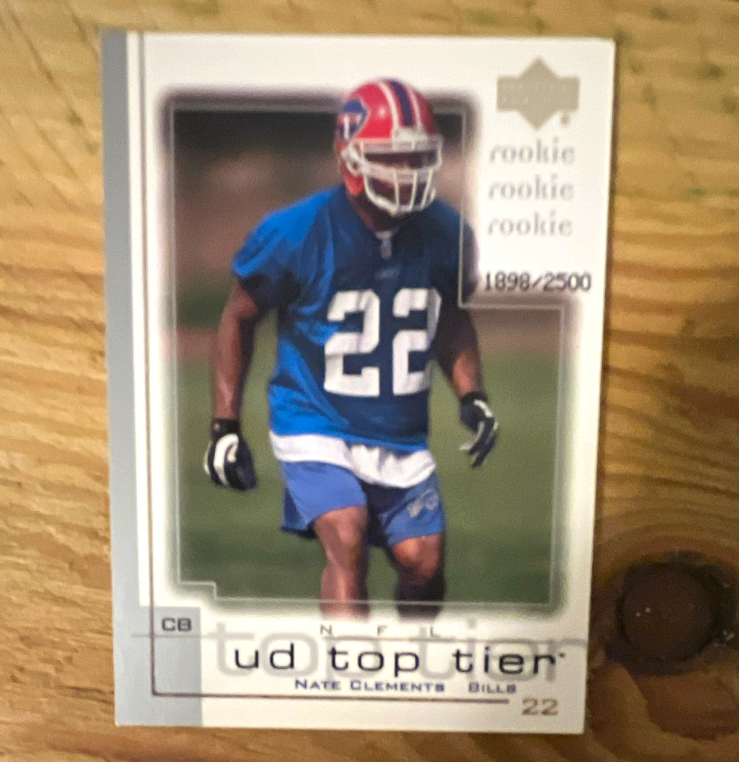 Upper Deck 2001 UD Top Tier Nate Clements Buffalo Bills #277 Rookie #/2500 Upper Deck 2001 UD Top Tier Nate Clements Buffalo Bills #277 Rookie #/2500