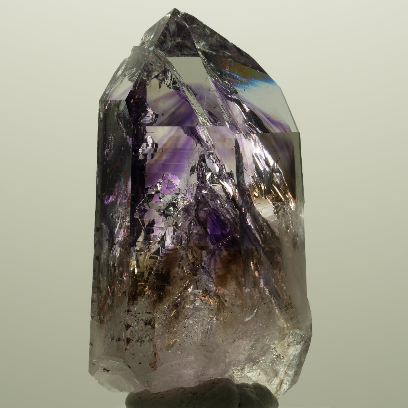 Enhydro Harlequin Lemurian Phantom Amethyst, large bubble Streep Mine, Namibia Enhydro Harlequin Lemurian Phantom Amethyst, large bubble Streep Mine, Namibia