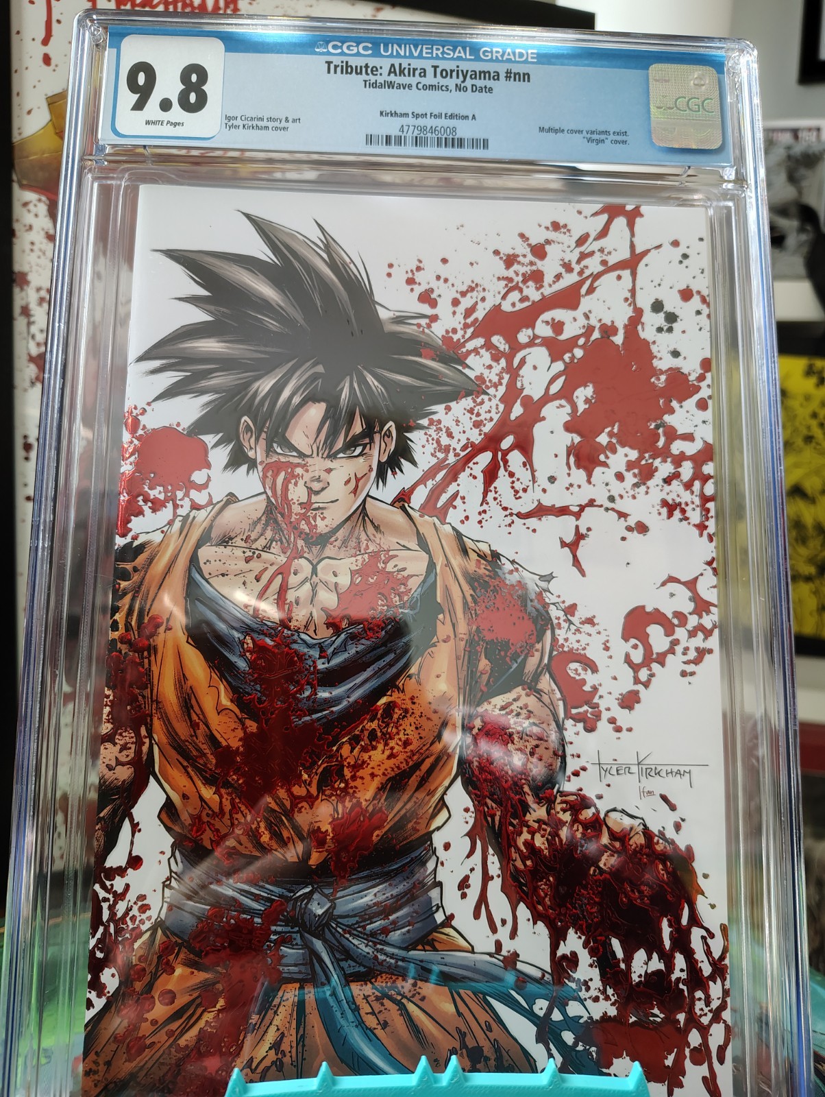 Toriyama Tribute CGC 9.8 Kirkham Battle Damage Goku Foil Dallas Expo LTD 30 Toriyama Tribute CGC 9.8 Kirkham Battle Damage Goku Foil Dallas Expo LTD 30
