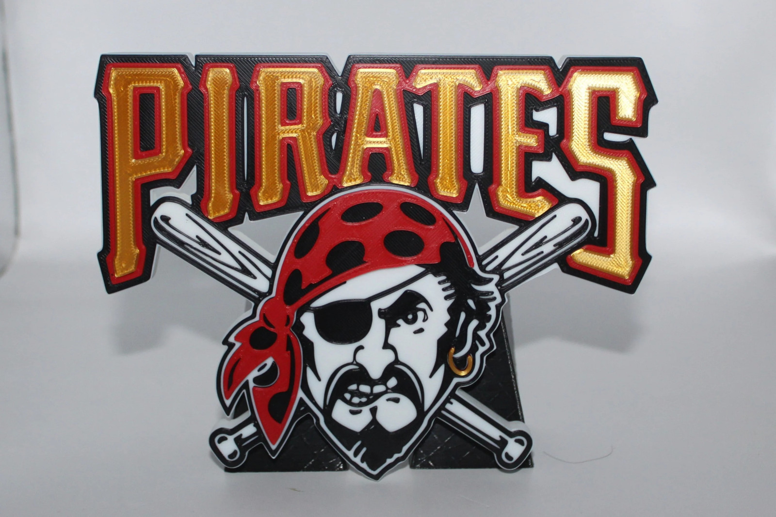 Pittsburgh Pirates 3D printed Logo Sign Wall Desk Shelf Art Pittsburgh Pirates 3D printed Logo Sign Wall Desk Shelf Art
