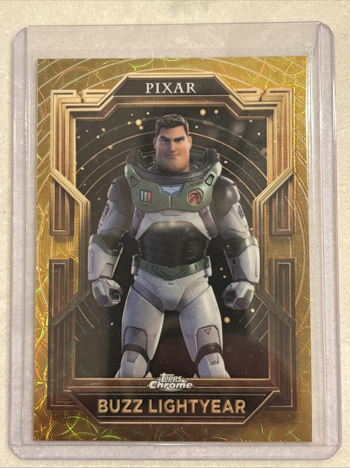 2025 Topps Chrome Pixar Gold Buzz Lightyear Toy Story Kaleidoscope Etch #91 2025 Topps Chrome Pixar Gold Buzz Lightyear Toy Story Kaleidoscope Etch #91