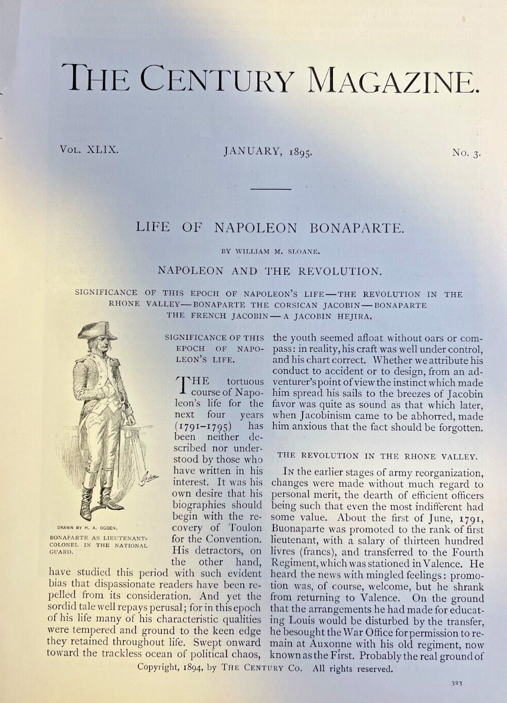 1895 Napoleon Bonaparte in French Revolution Rhone Valley Valence Jemmapes 1895 Napoleon Bonaparte in French Revolution Rhone Valley Valence Jemmapes