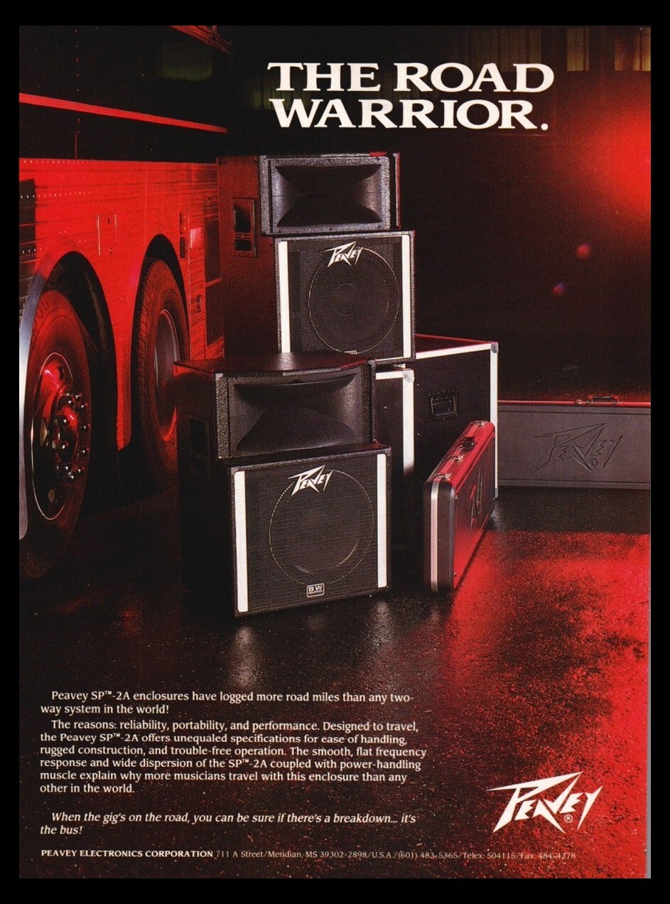 1989 Peavey SP-2A Amps- Road Warrior-Print ad / mini-poster-VTG Rock music ORIG. 1989 Peavey SP-2A Amps- Road Warrior-Print ad / mini-poster-VTG Rock music ORIG.