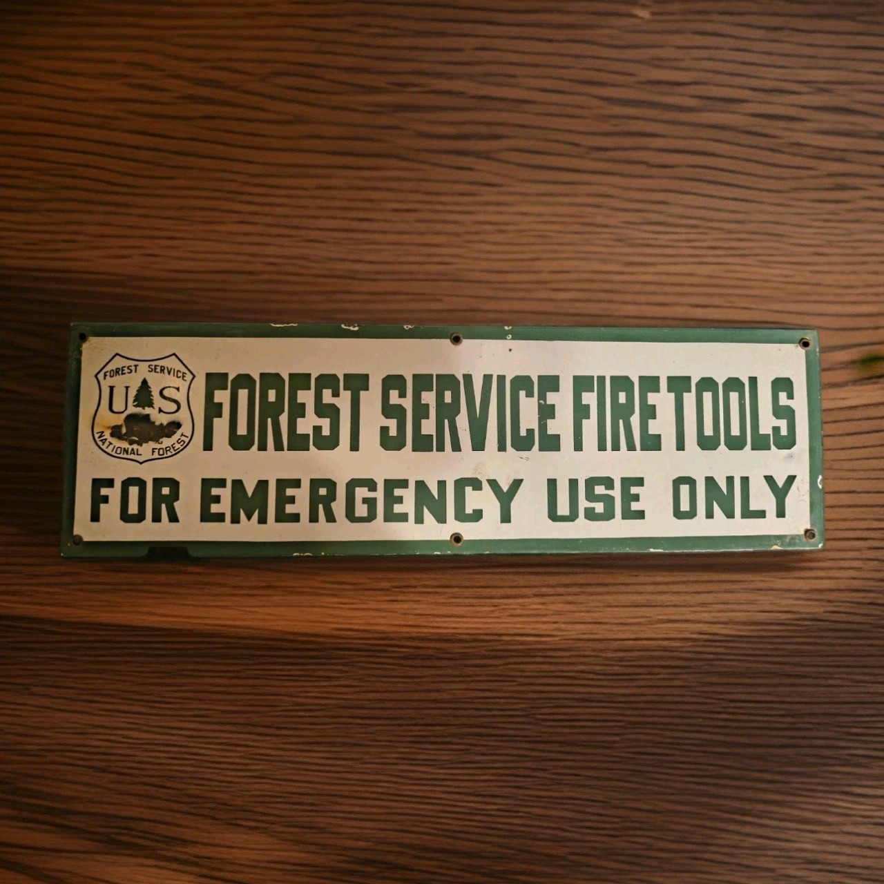 Vintage US Forestry Service Porcelain Sign National Park Service 20"x 6" Gas Oil Vintage US Forestry Service Porcelain Sign National Park Service 20"x 6" Gas Oil