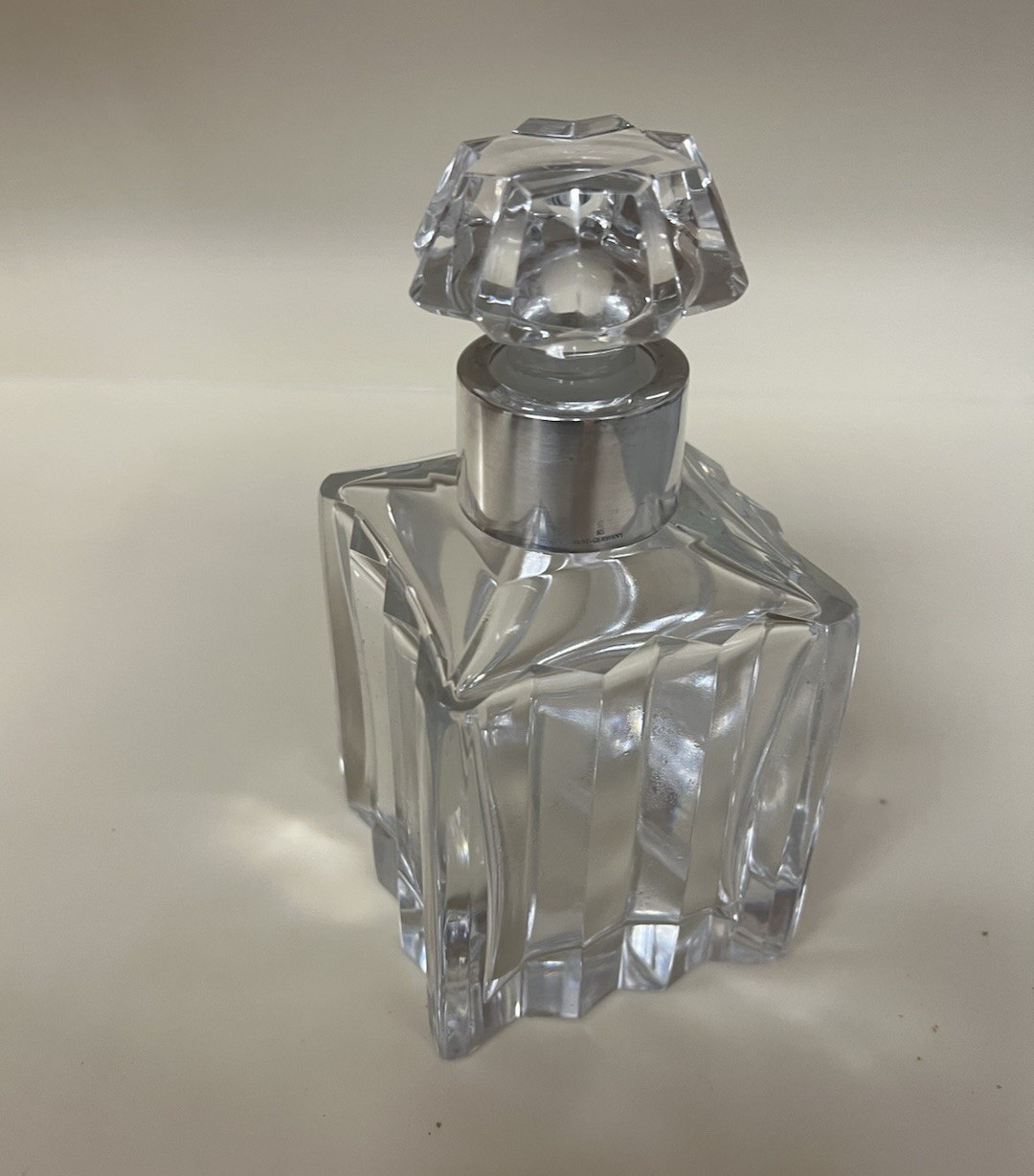 Vintage Asprey London Cut Crystal Decanter Perfume Bottle West Germany Collar Vintage Asprey London Cut Crystal Decanter Perfume Bottle West Germany Collar