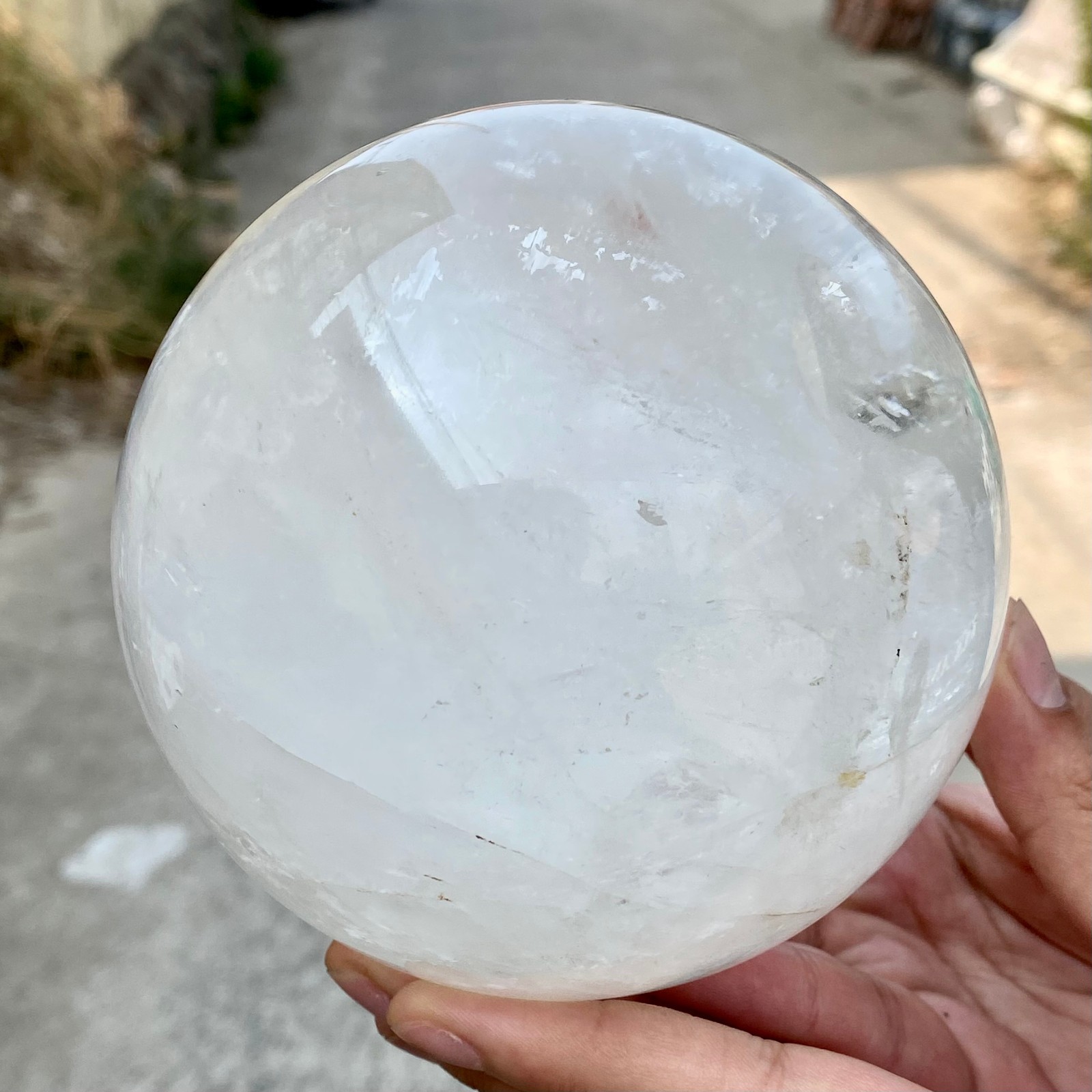 4.29LB Rare Natural colorful Clear quartz ball Crystal Sphere specimen Gift 4.29LB Rare Natural colorful Clear quartz ball Crystal Sphere specimen Gift