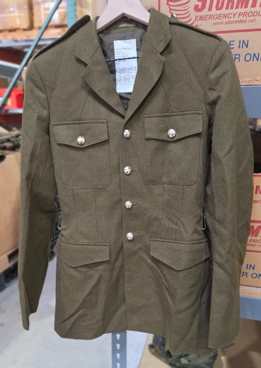 British Army No 2 Dress Uniform Mens Olive Green Jacket, 182-92-76 British Army No 2 Dress Uniform Mens Olive Green Jacket, 182-92-76