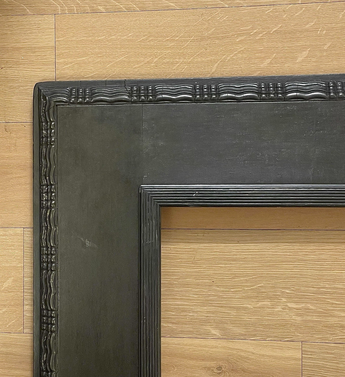 ANTIQUE FITs 22”x26” BLACK GOLD GILT DUTCH RIPPLE VOC PICTURE FRAME++ ANTIQUE FITs 22”x26” BLACK GOLD GILT DUTCH RIPPLE VOC PICTURE FRAME++