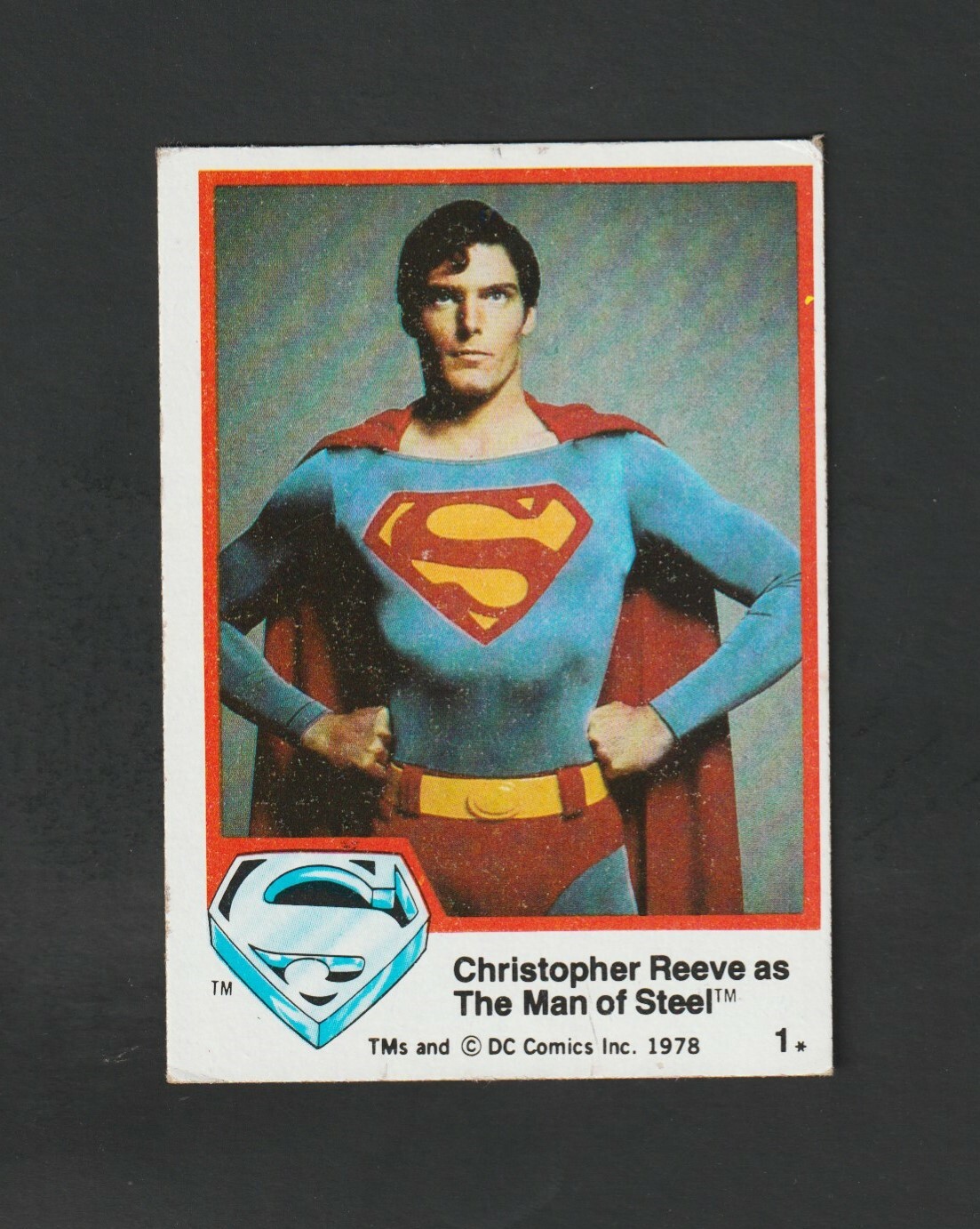 1978 Topps SUPERMAN #1 RC ~ Christopher Reeve as the Man of Steel 1978 Topps SUPERMAN #1 RC ~ Christopher Reeve as the Man of Steel