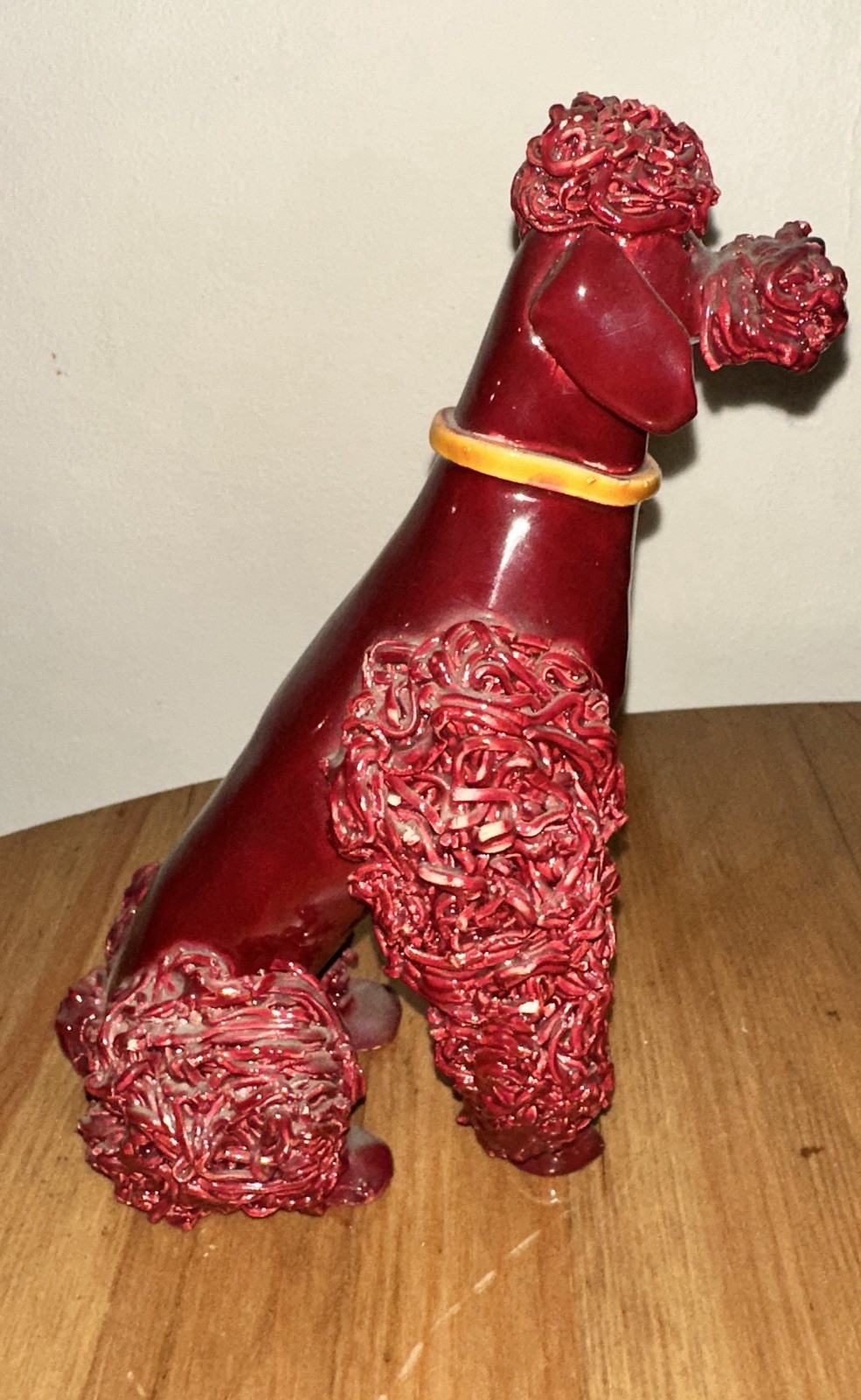 Vintage Mid Century French Spaghetti Poodle Ceramic Pottery Figurine Vintage Mid Century French Spaghetti Poodle Ceramic Pottery Figurine